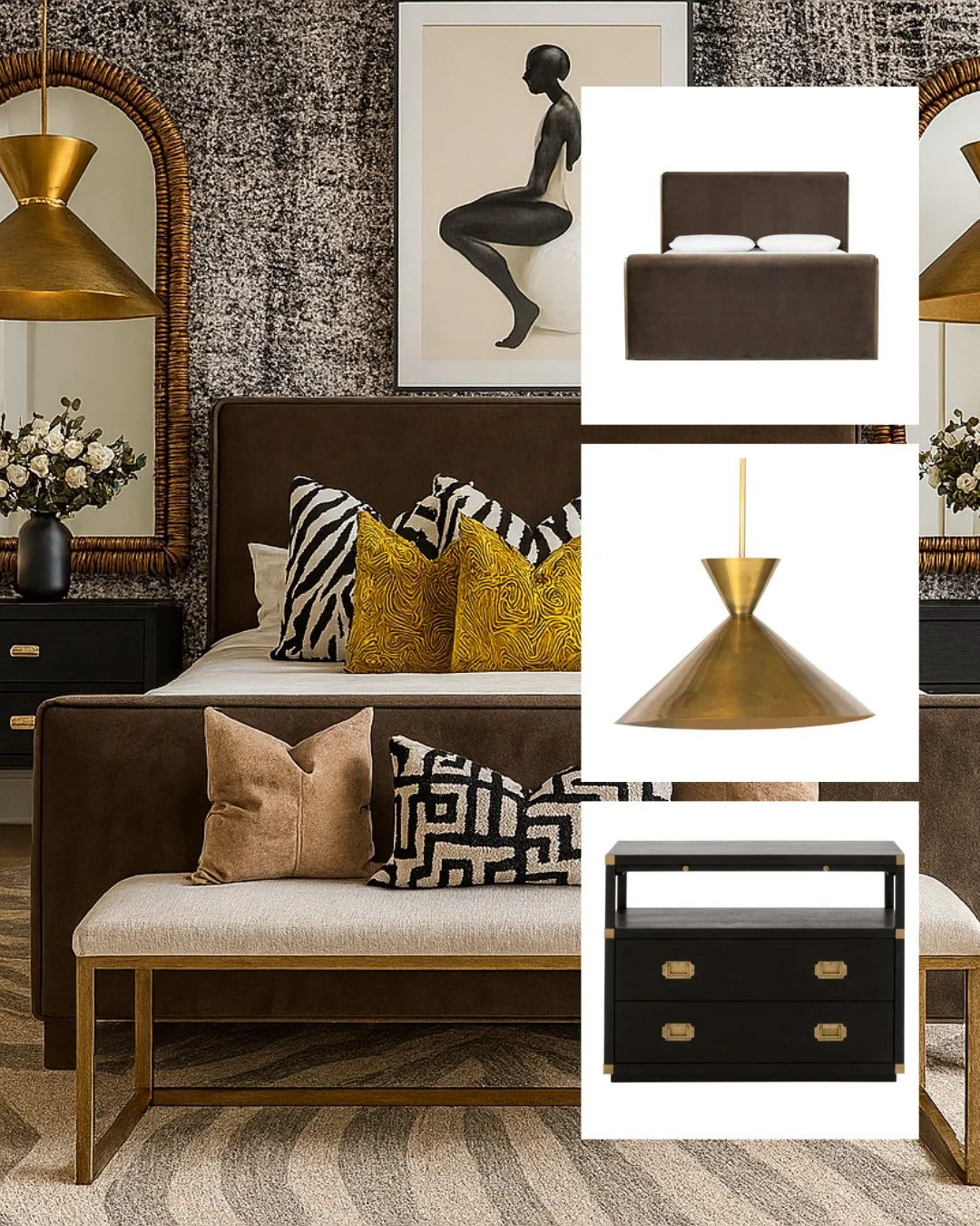 ✨️EVERY PIECE TELLS A STORY 🖤 Here’s a closer look at our favorite finds from our e-design to create the perfect vibe — every texture, tone, and touch was chosen with love. 💛 #ELMInteriors Each piece was selected from our ELM shop 💜 cl