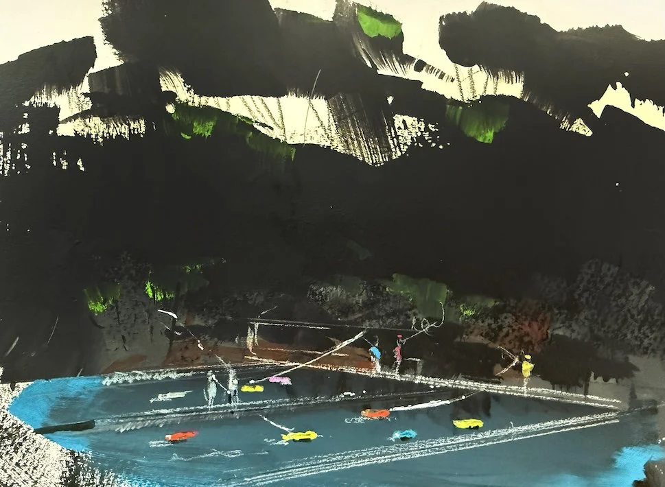 Golden Gate casting | 8"x12" Acrylic on paper |  Contact For Pricing