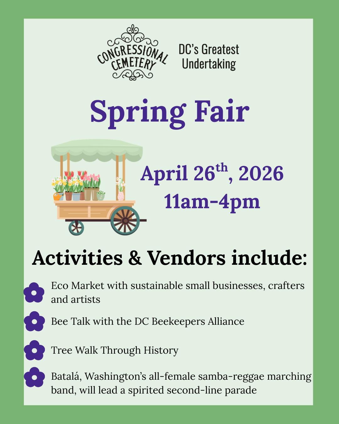Spring Fair at Historic Congressional Cemetery