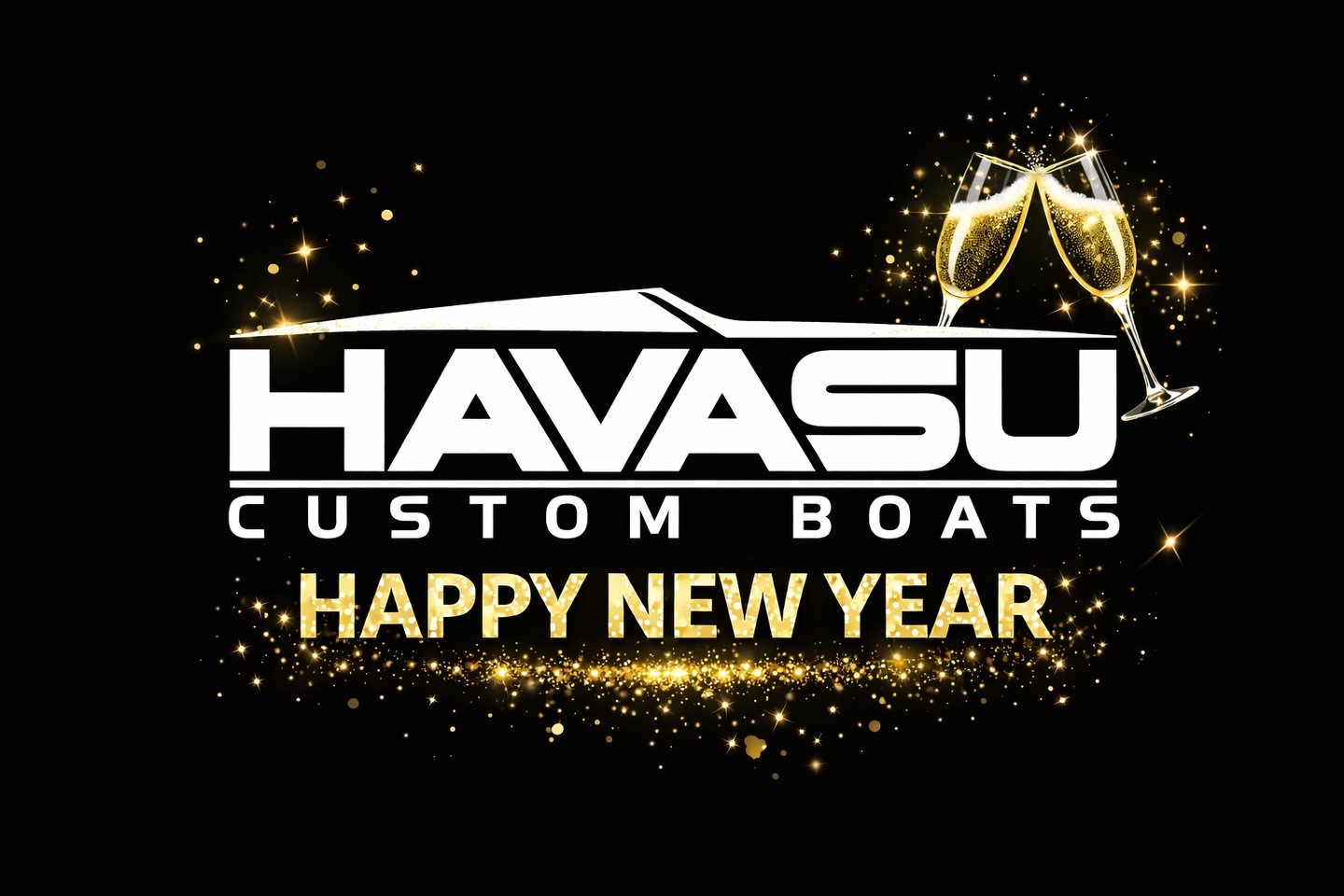 Happy New Year River People! 🥂 @havasucustomboats #havasucustomboats #happynewyear #havasu #boatingcommunity #lakehavasu
