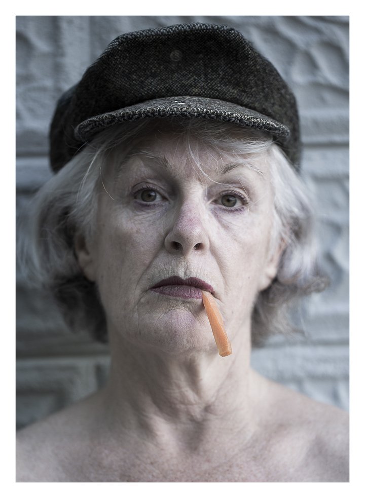 waiting for results as Judy Davis with a carrot stick thx to Carol Jerrems.jpg