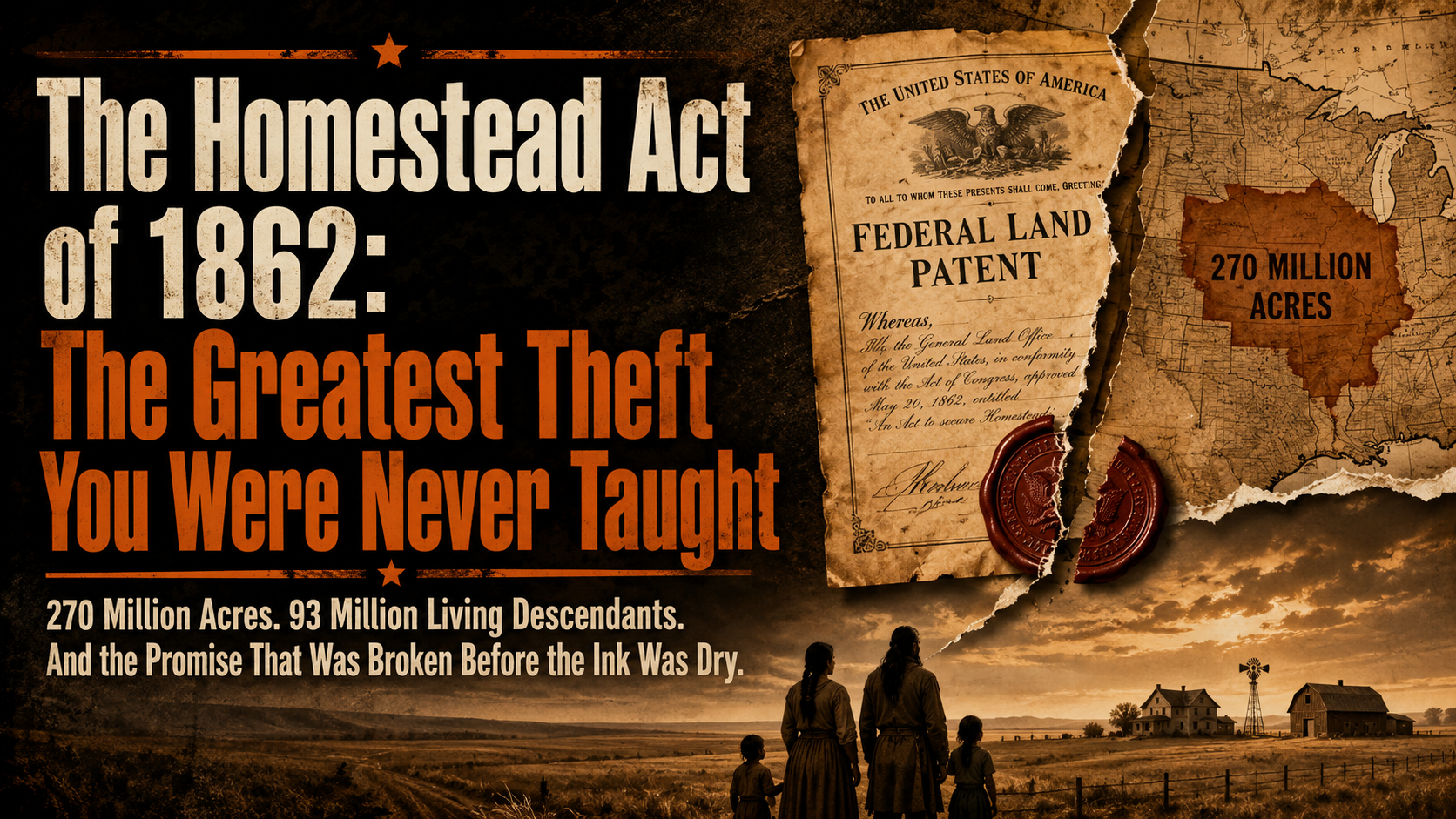 The Homestead Act of 1862: The Greatest Theft You Were Never Taught