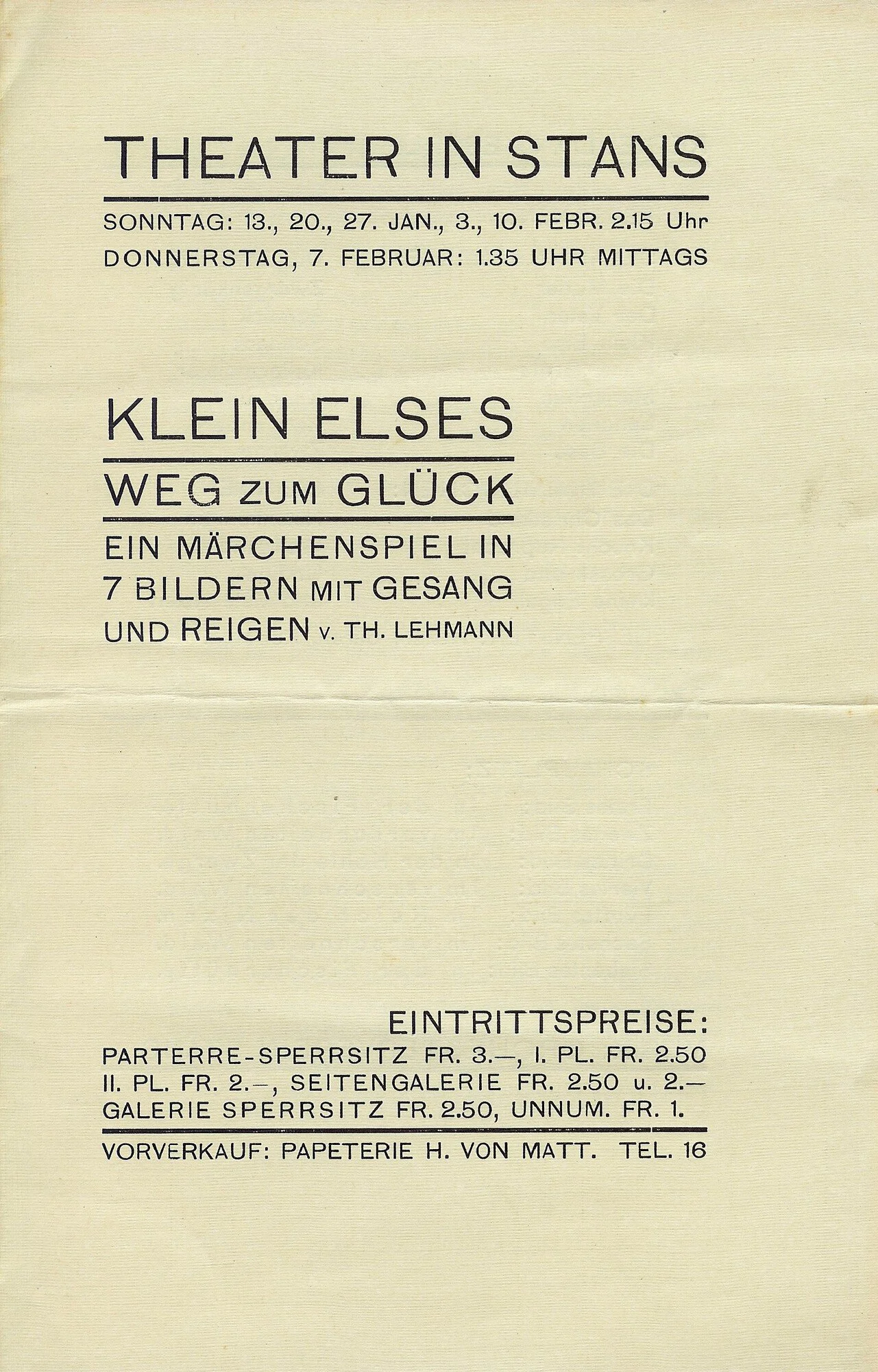 1929: Klein Elses Weg zum Glück