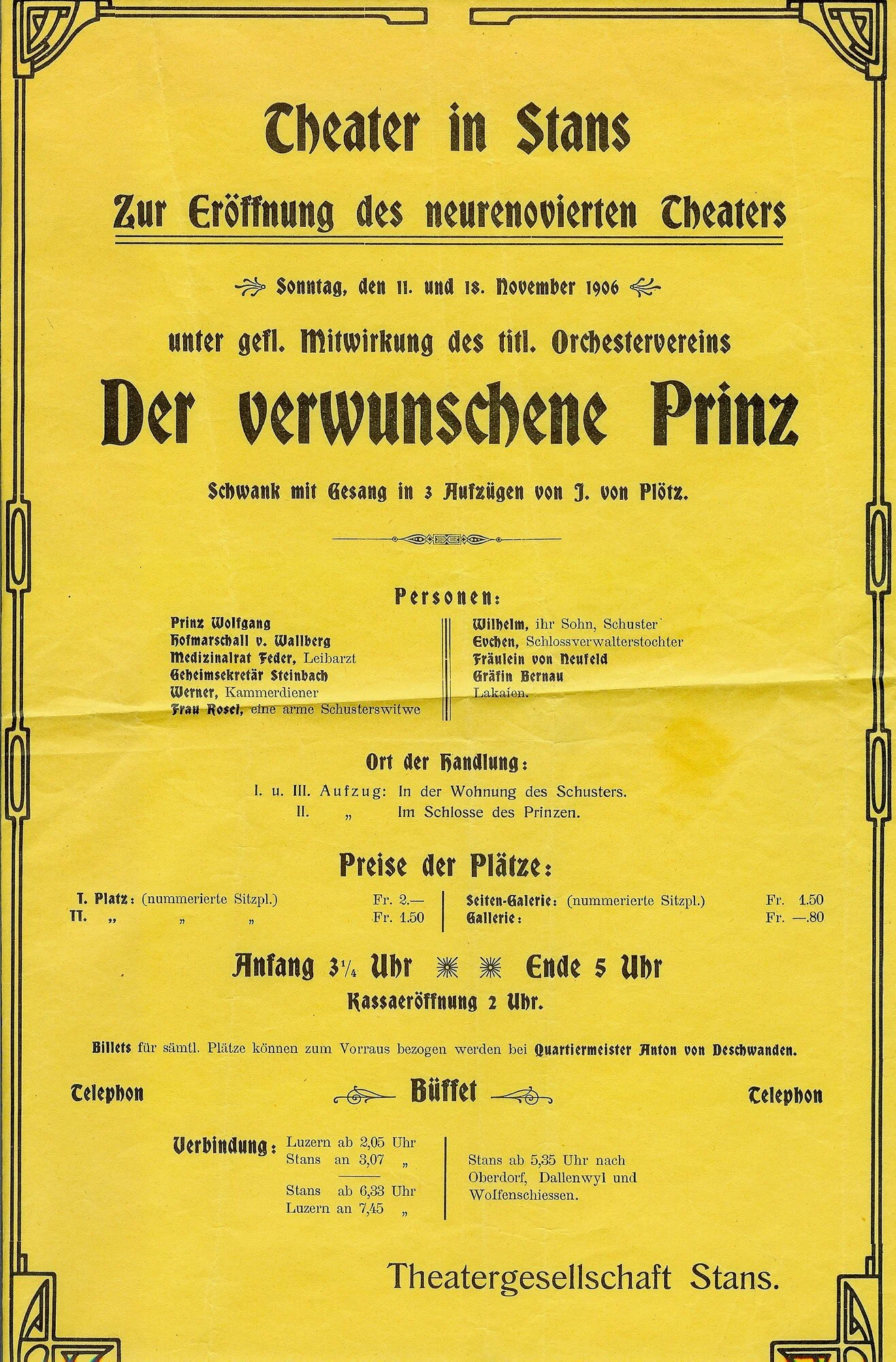 1906: Der verwunschene Prinz