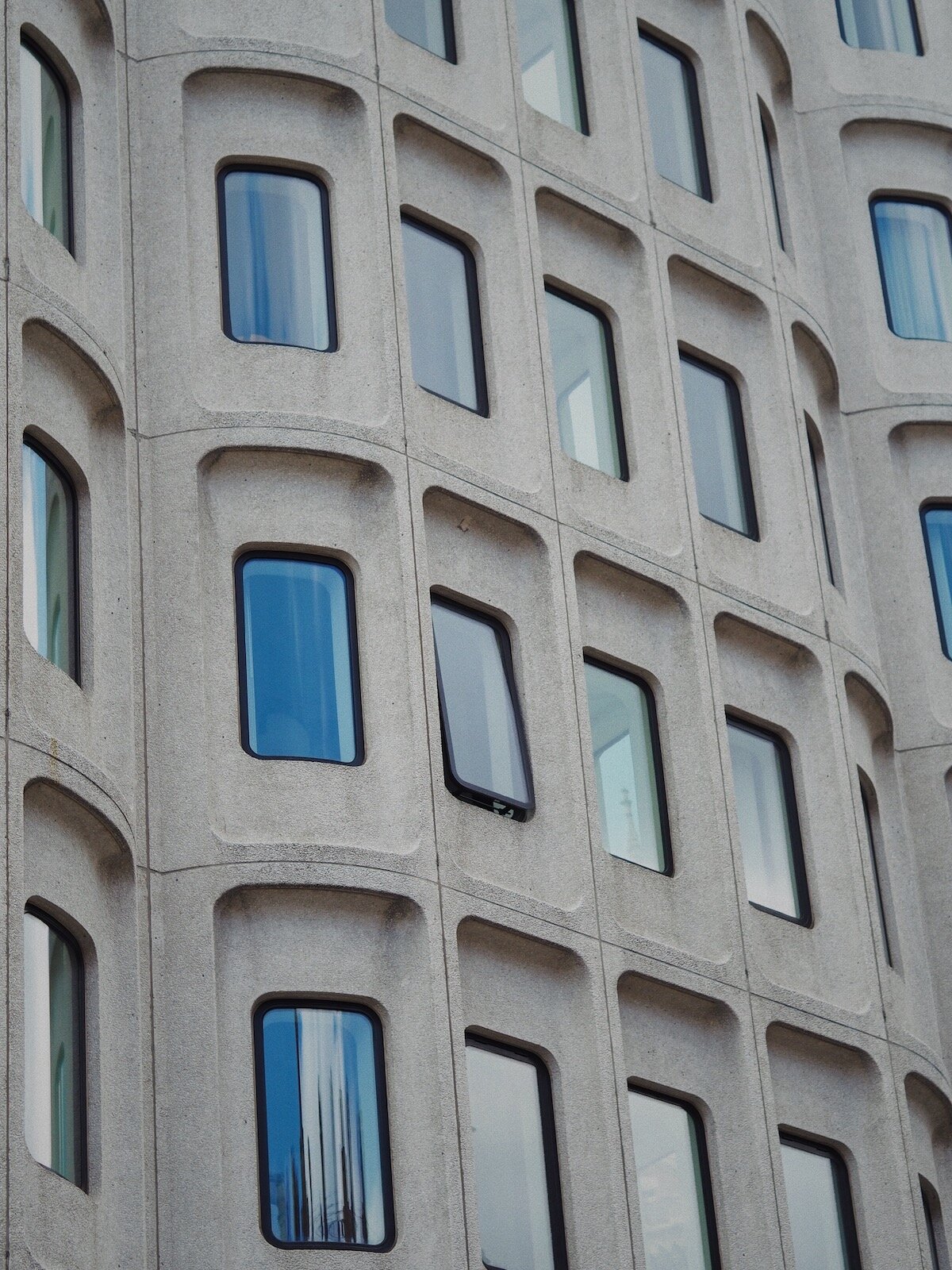 The Standard London Brutalist facade