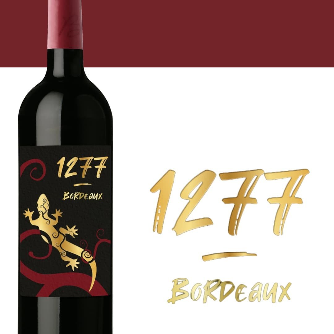 Vin rouge de Bordeaux 2018, fait partie du trio 1277