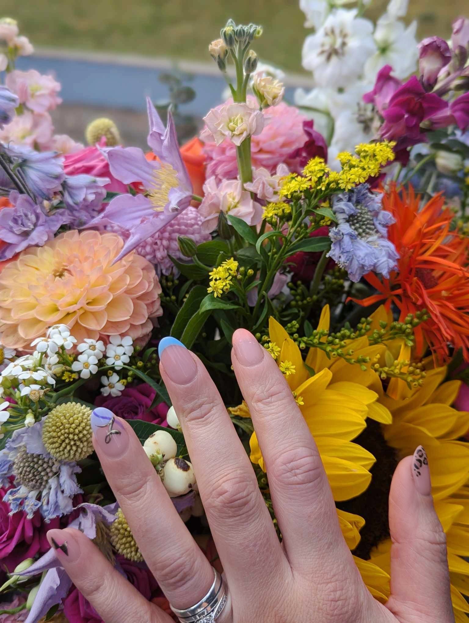 Rainbow Wedding Nails - A Joyful and Personal Bridal Manicure