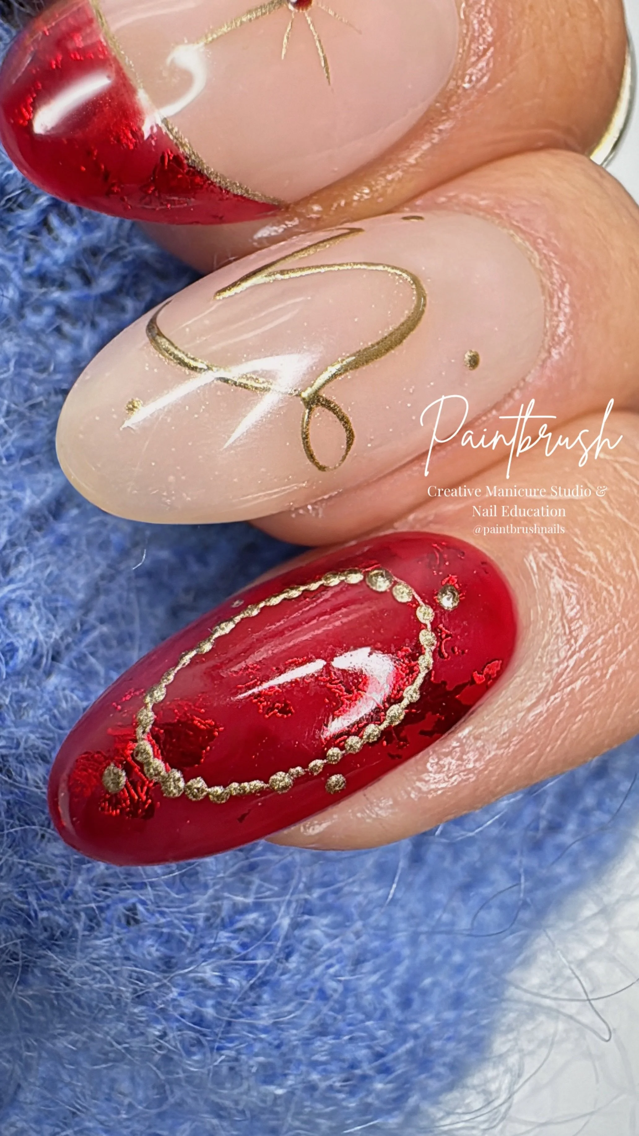 Zodiac-Inspired Nail Art for January: Capricorn and Garnet Details