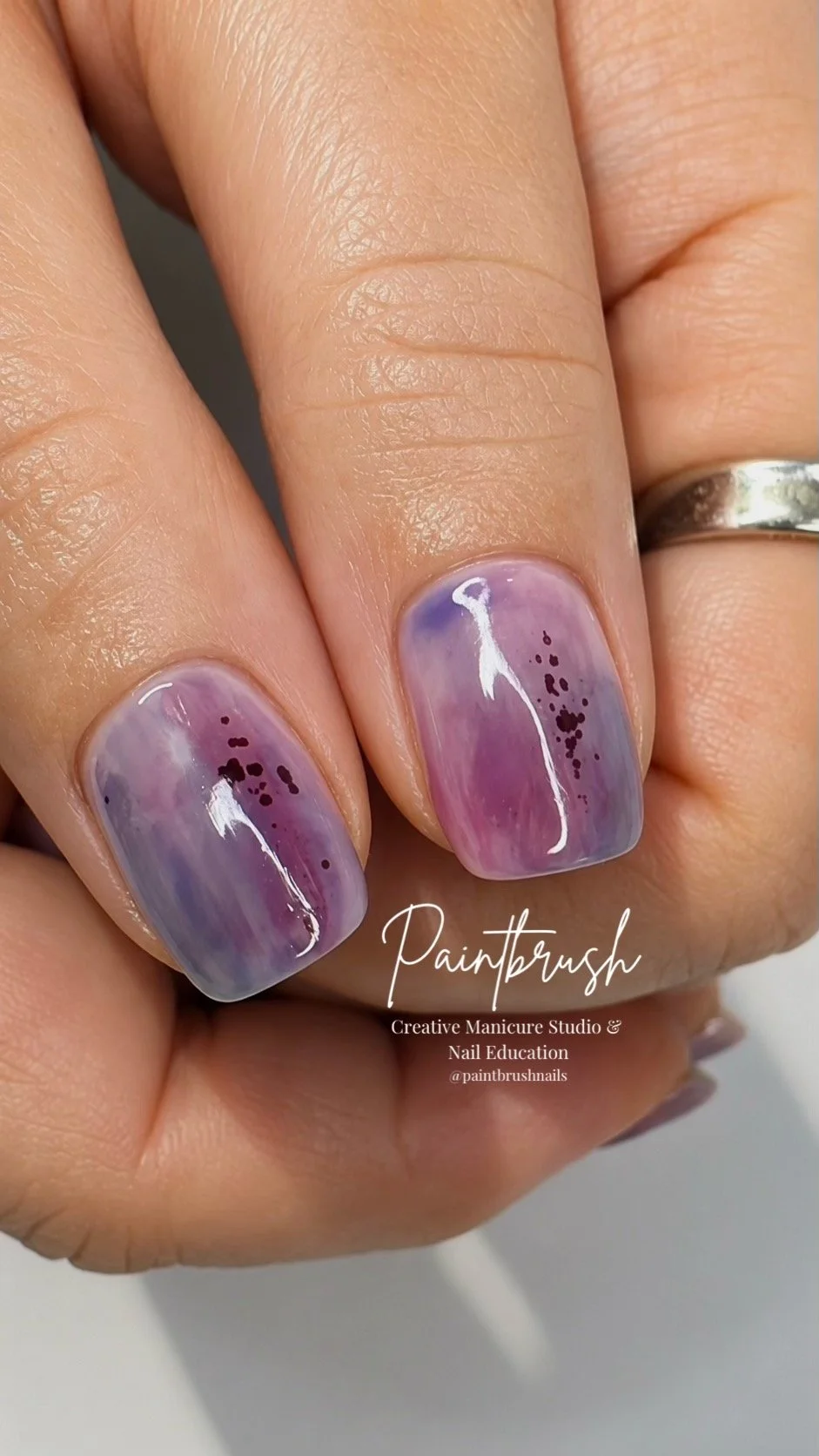 Abstract Blueberry Nails: Watercolour-Inspired Fruit Nail Art