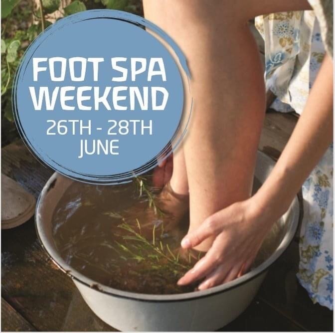 Midsummer Foot Spa - would you like to join my Friday Retreat Yoga class this week at 4pm (26th June) followed by a Virtual Footbath Spa - a soothing soak for your feet cooling and grounding #weledauk#weledabathmilk#  #Summerfoottreatment#weledabirch