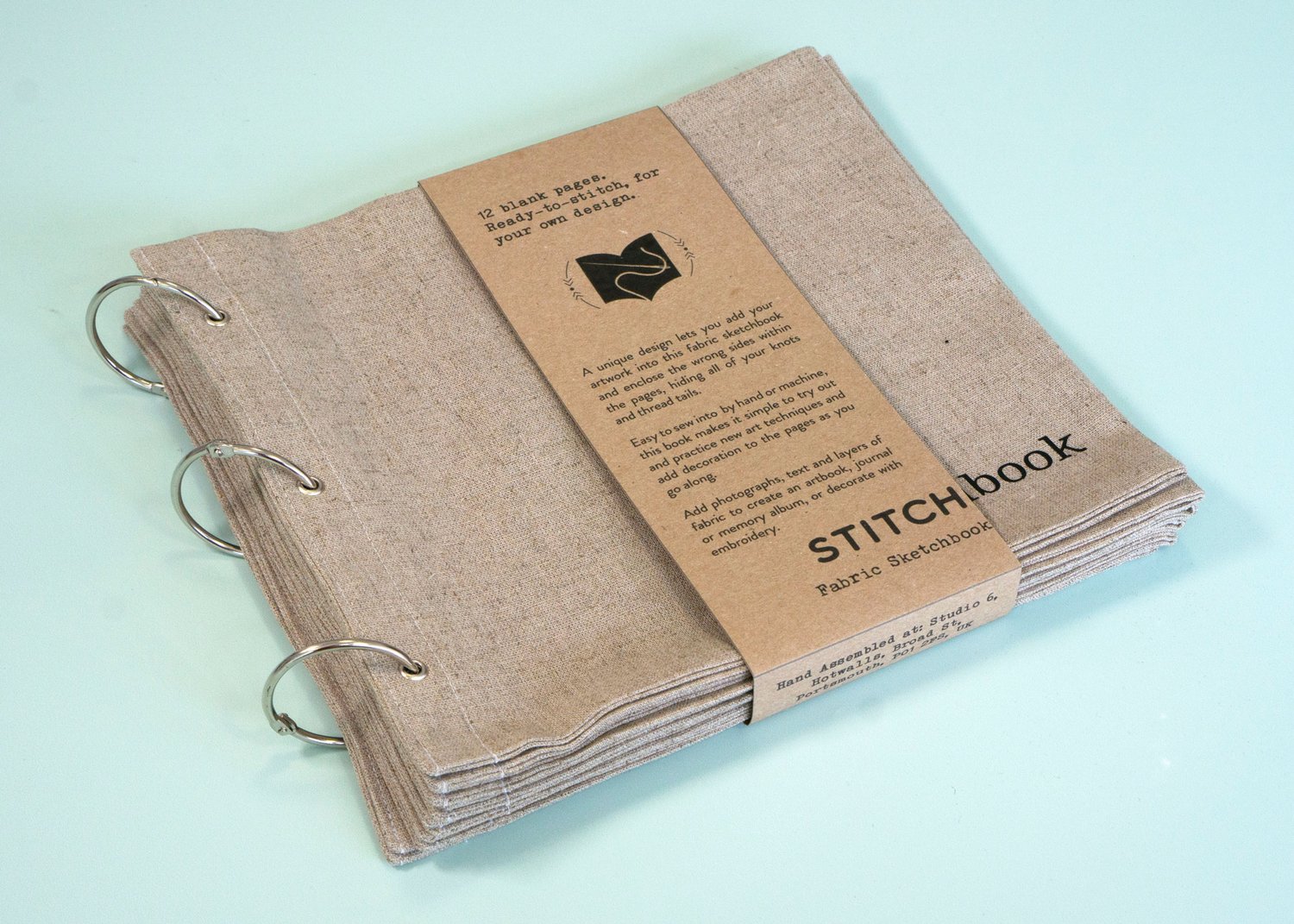 Blank Fabric Sketchbook - Large Linen — Stitchbook Studio