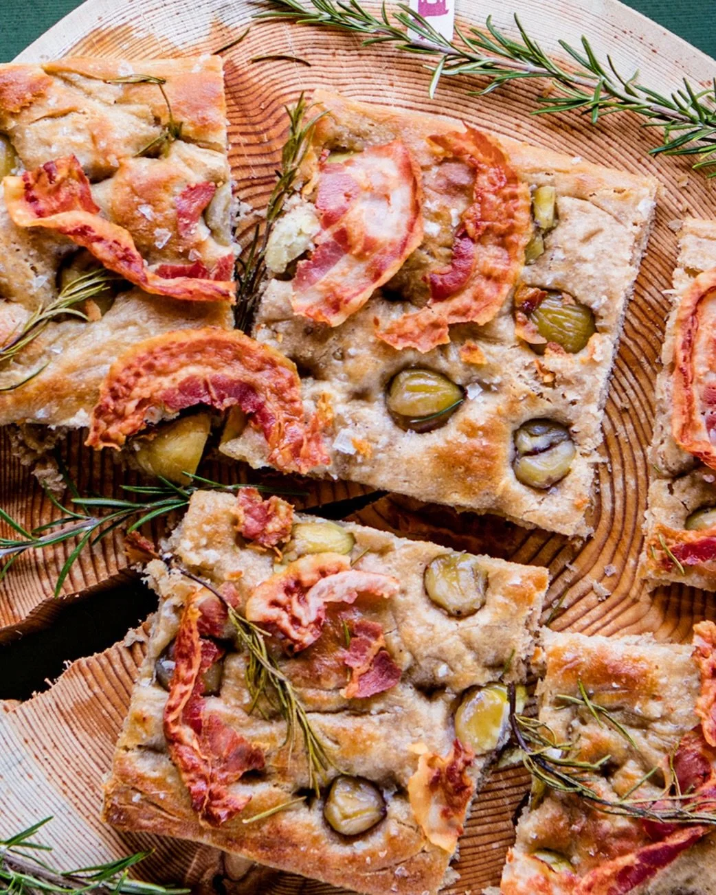 Chestnut focaccia with Pancetta and Rosemary 🌰🥓
Boy, I sure went down a rabbit hole with this one. I had first been inspired by a Jamie Oliver recipe years ago, and have been making some version of it, with different tweaks and turns, ever since. T