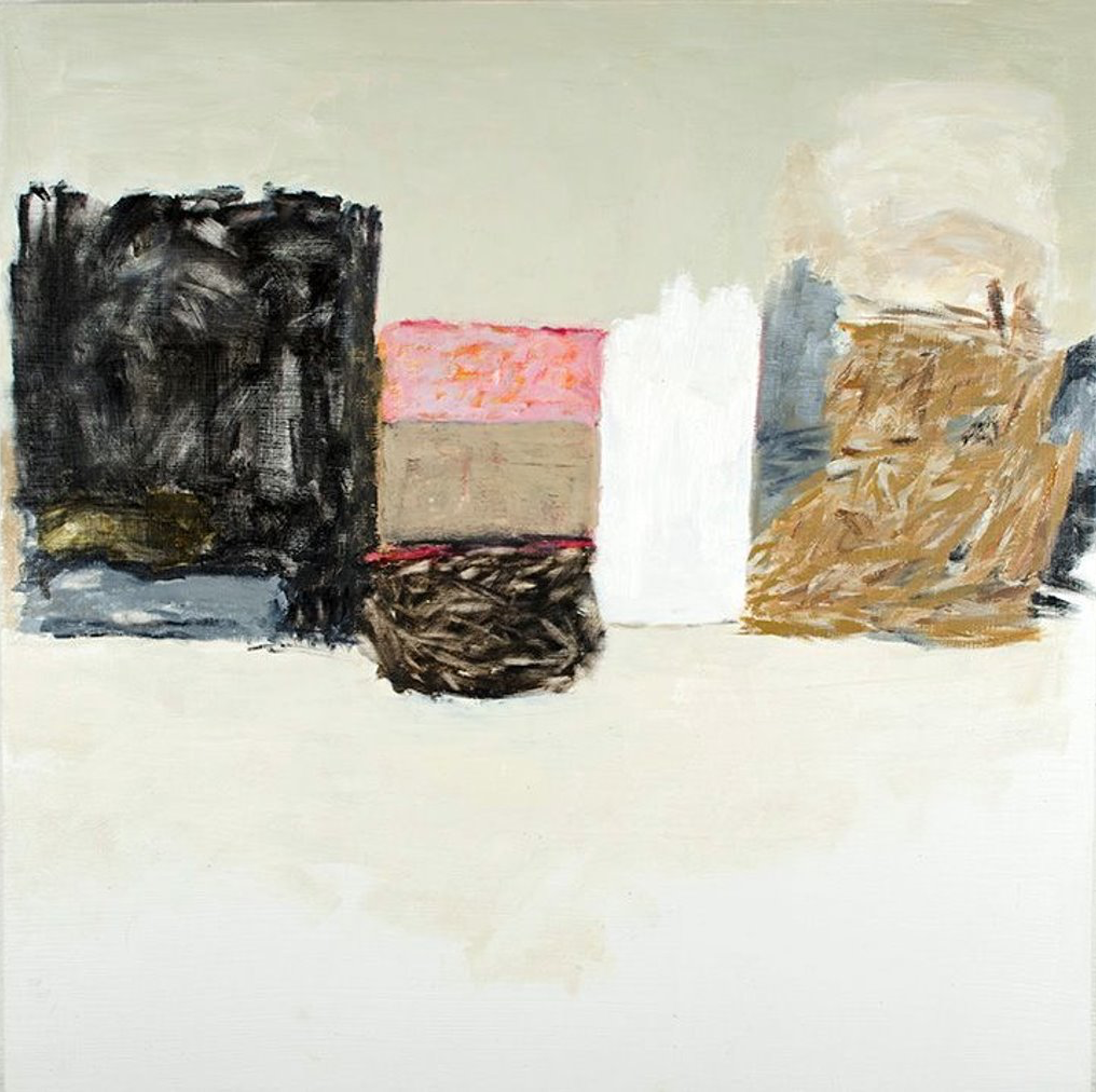  Rocio Rodriguez,  Leftovers,  2014. Oil on wood panel, 18 x 18 inches.​ 