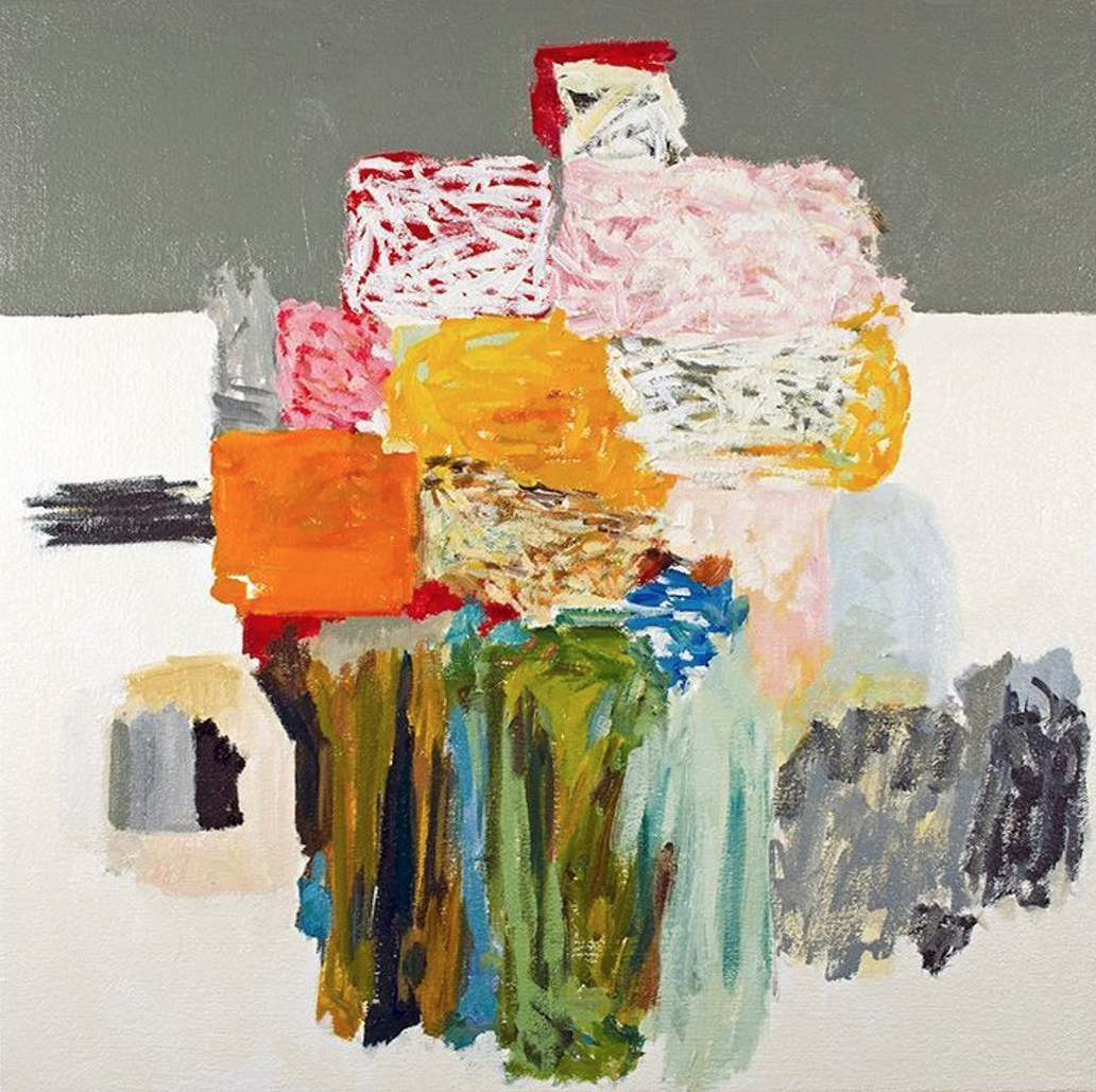  Rocio Rodriguez,  Pile of Paint,  2014. Oil on canvas, 18 x 18 inches.​ 