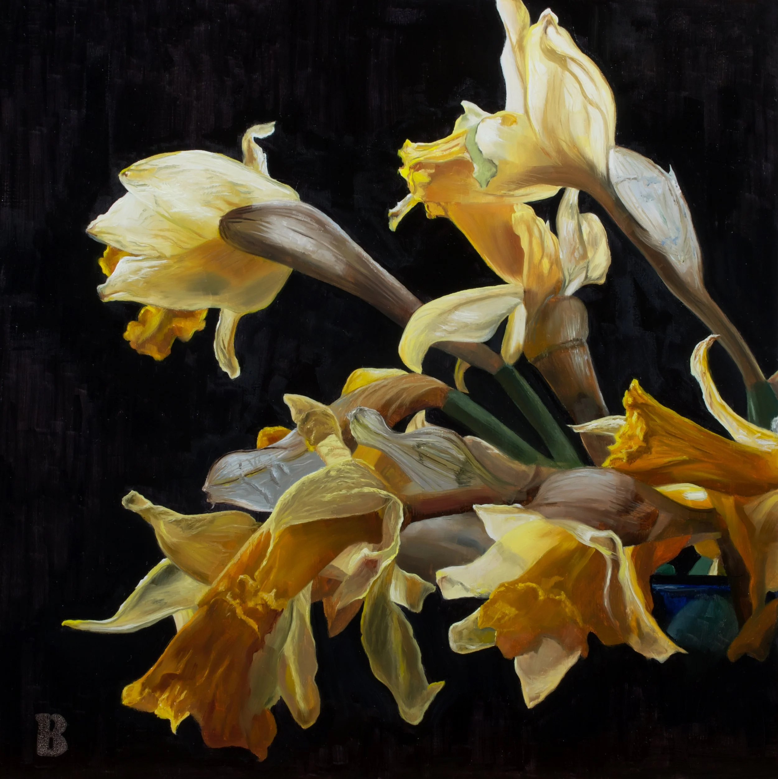 Spent Daffodils, 12 x 12, SOLD