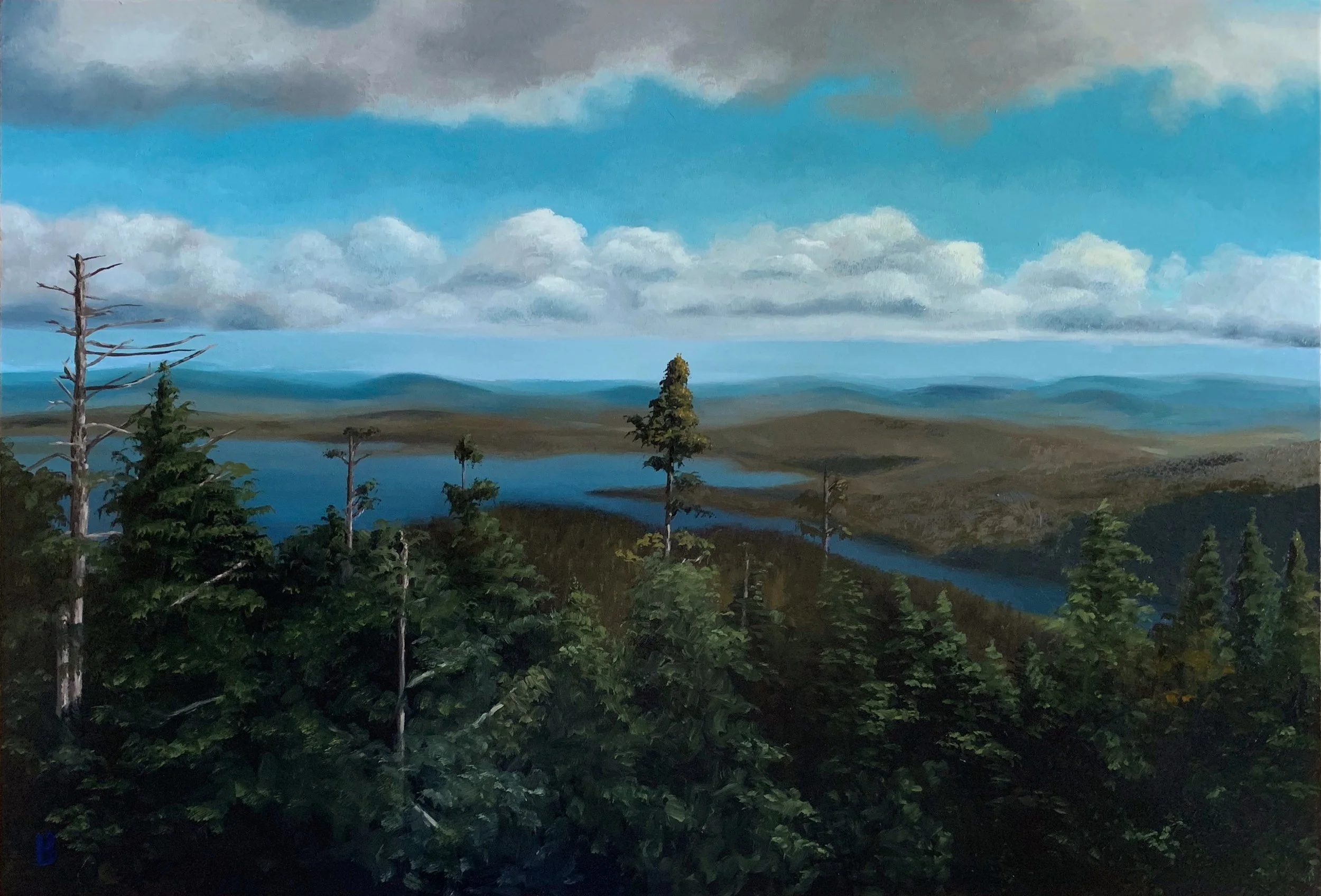 Flagstaff Lake, Maine, 12 x 18