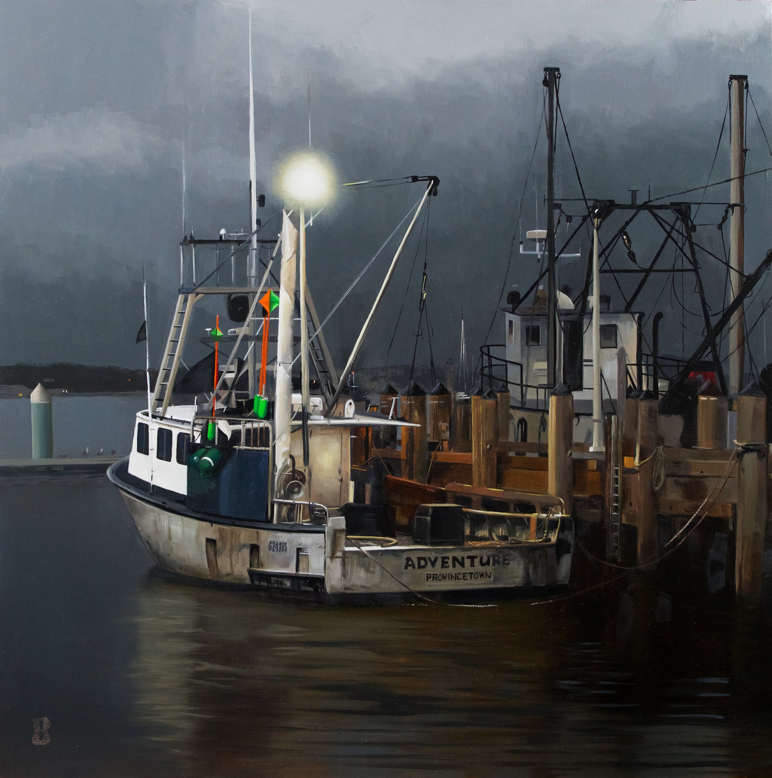 Swordfish Boat, 18 x 18, SOLD