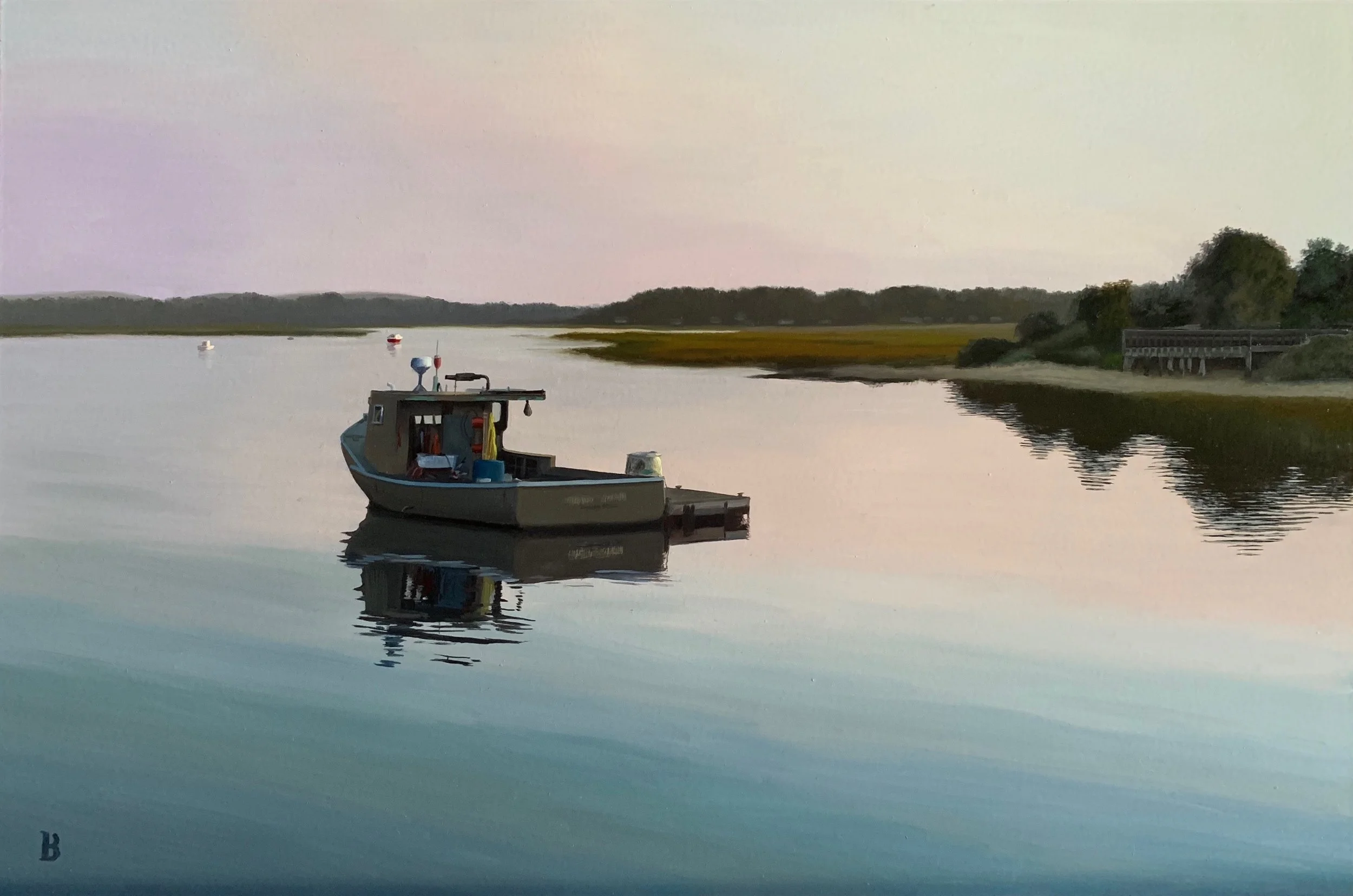 Off Harbor Road, 12 x 18, SOLD