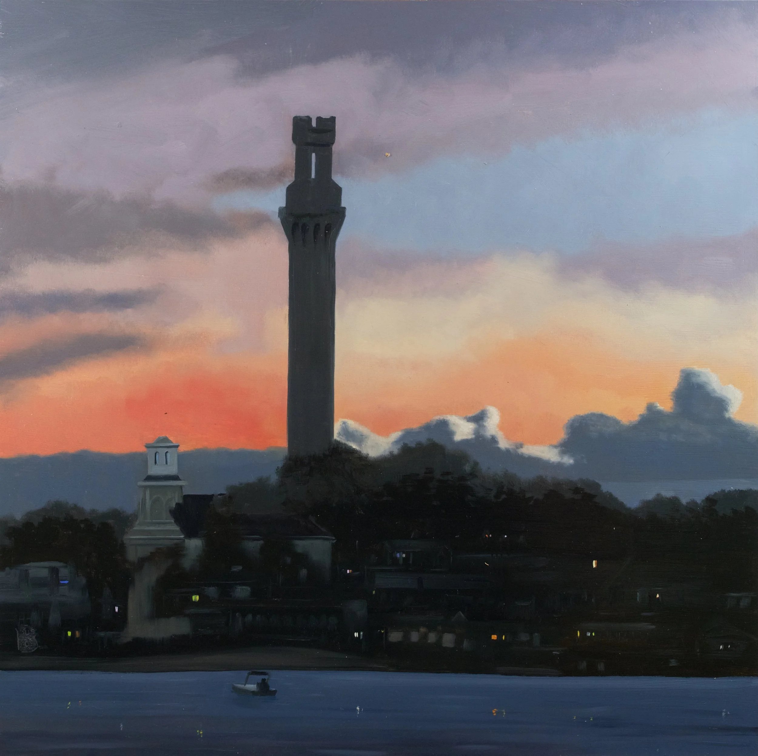 Pilgrim Monument Sunset, 18 x 18