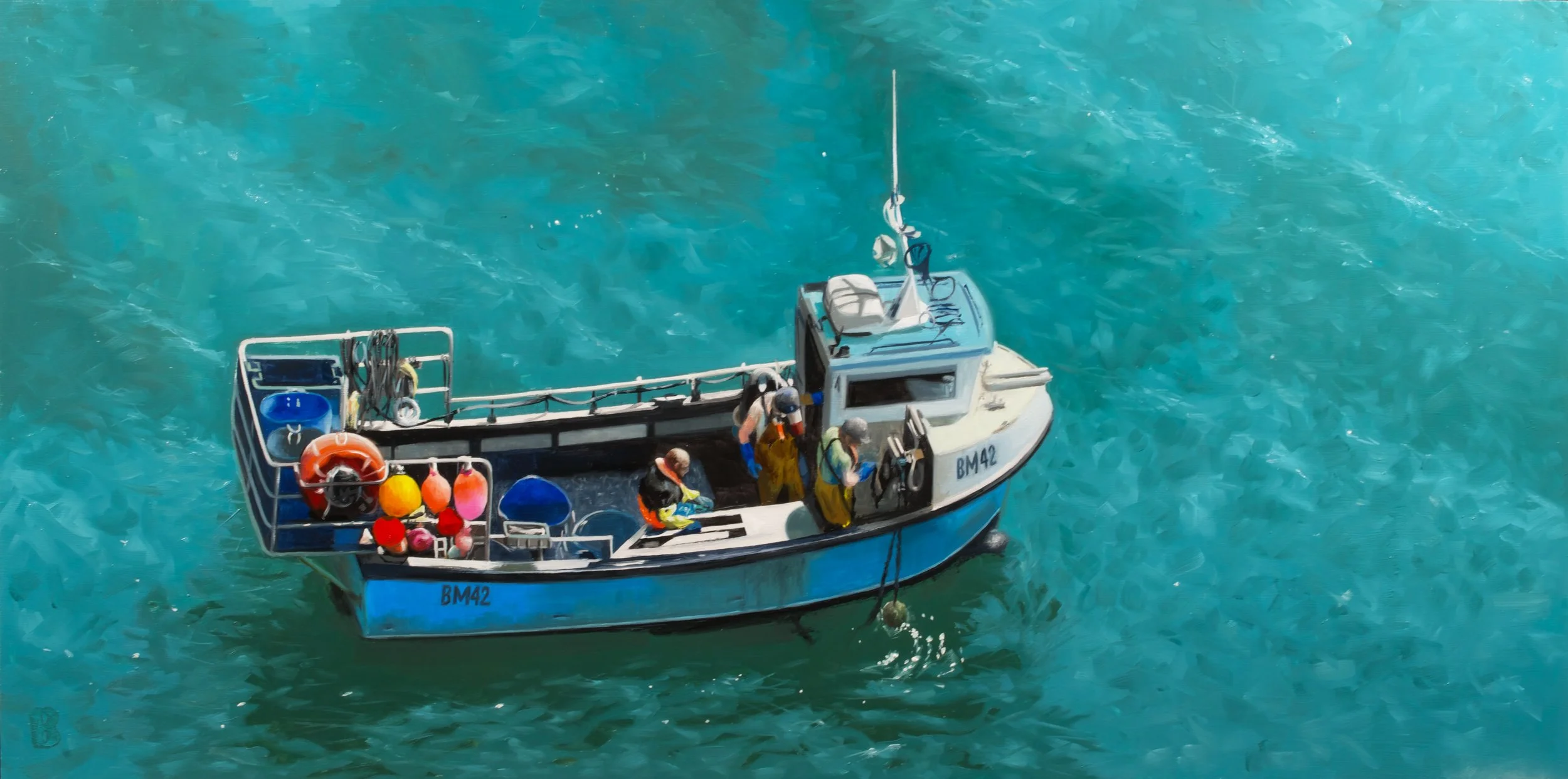 Long Line Cod Fishing, 12 x 24