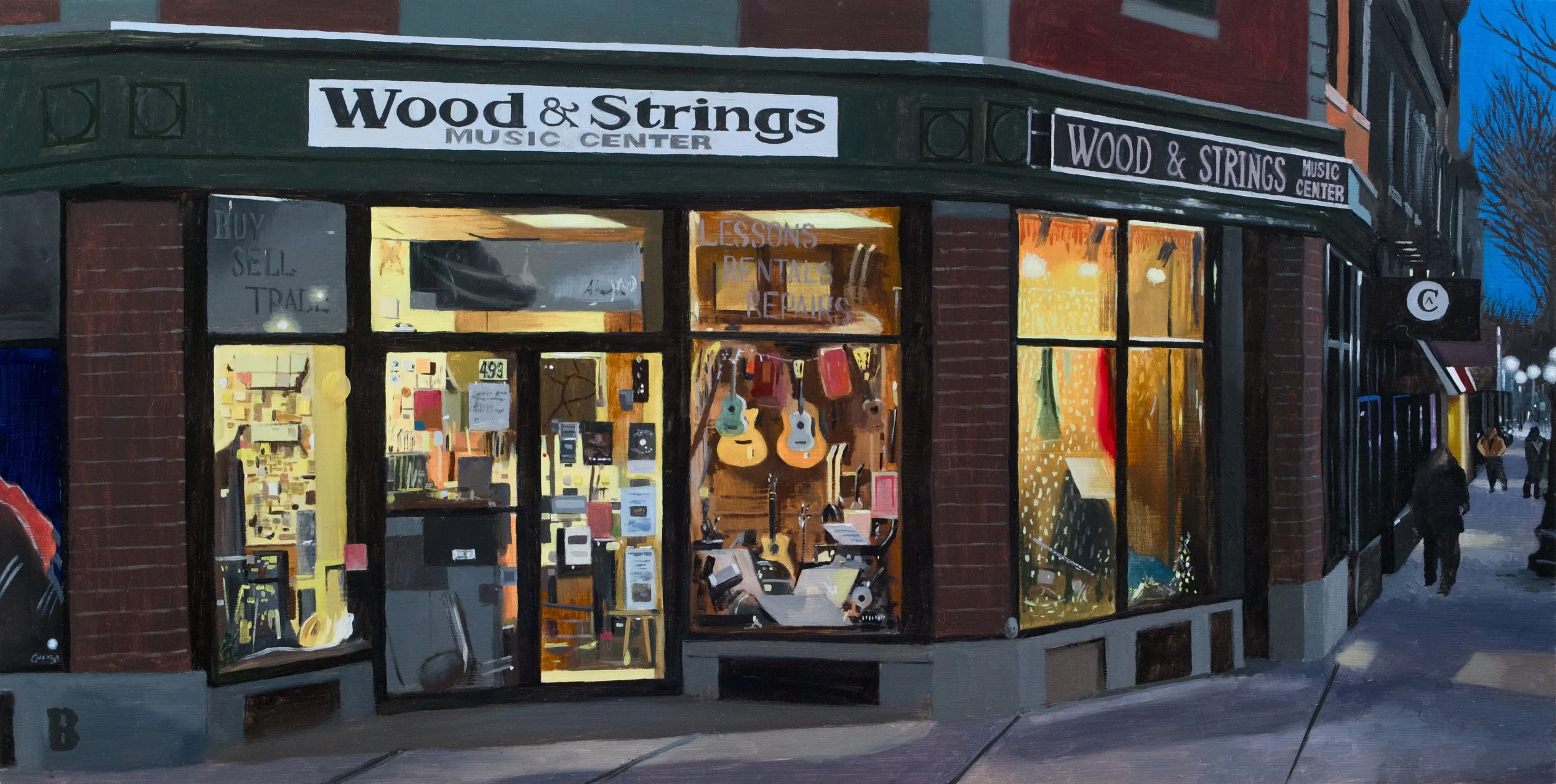 Wood & Strings, 12 x 24, SOLD
