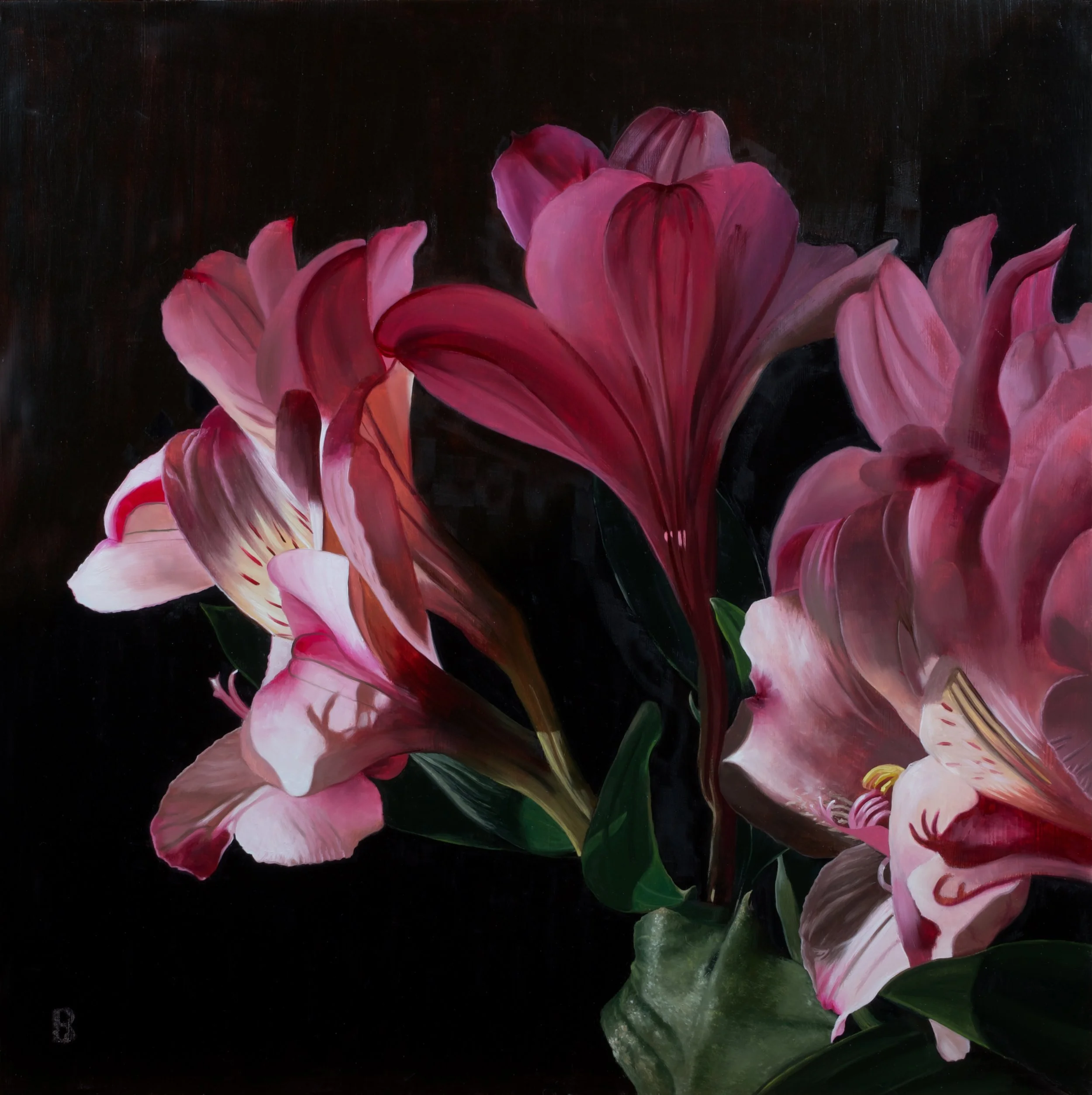 Alstroemeria, 18 x 18, SOLD
