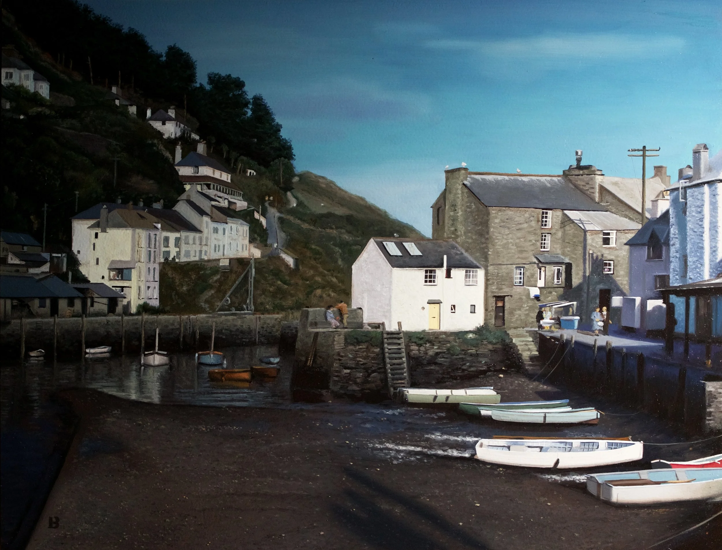 Polperro Quay, 12 x 16, SOLD
