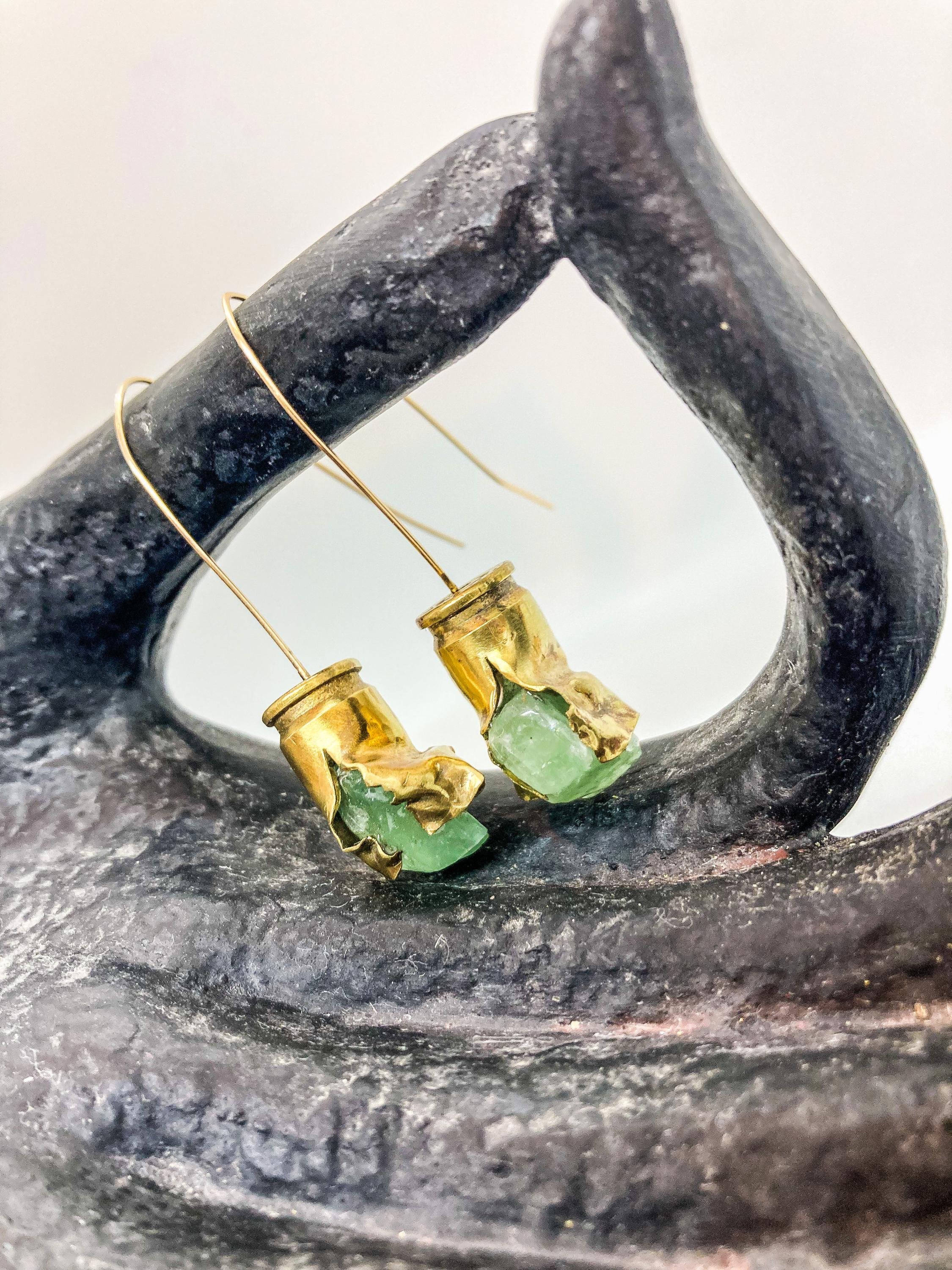 Shop_Ordnance Earrings_2021_1.22x4.5cm_GoldBrassGreenCitrine_6.2g_£237.JPEG