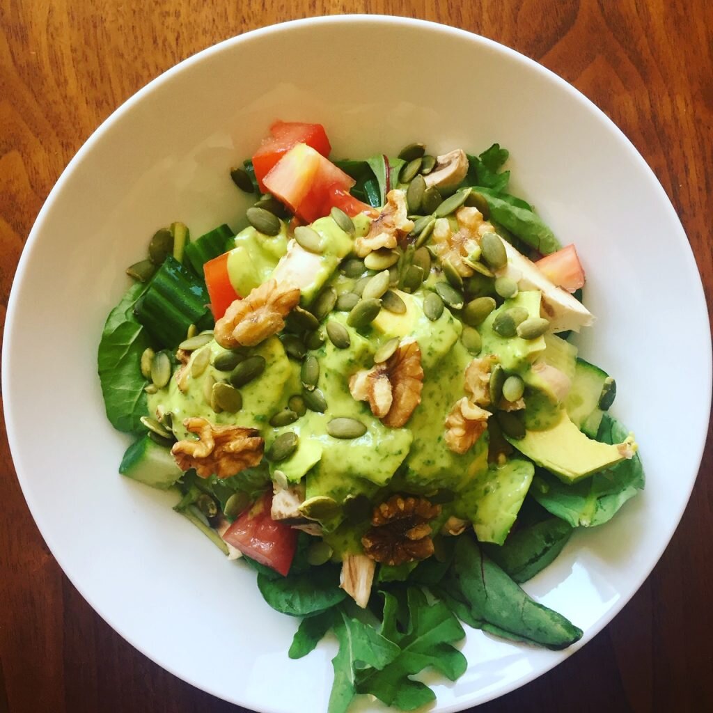 Creamy Cilantro, Lime & Avocado Salad Dressing