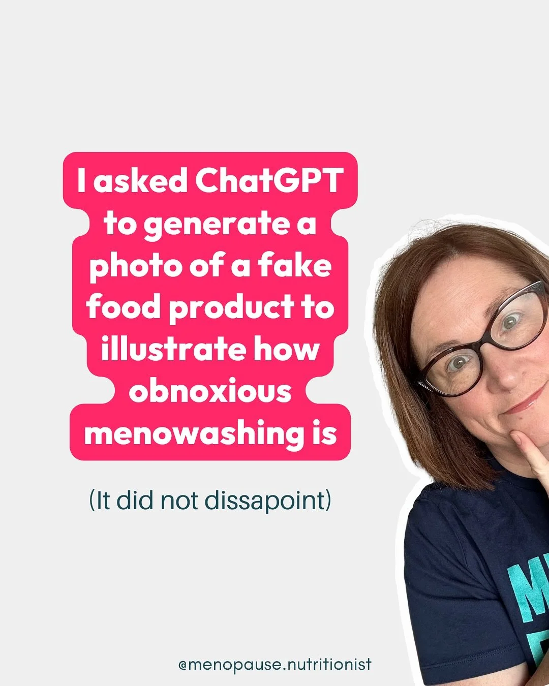 It takes a lot to shock me these days...😬

But this really did shock me, simply because of how accurate it is.

I shared this image in my presentation on menopause nutrition yesterday, and it struck a chord with many of the people in the audience.

