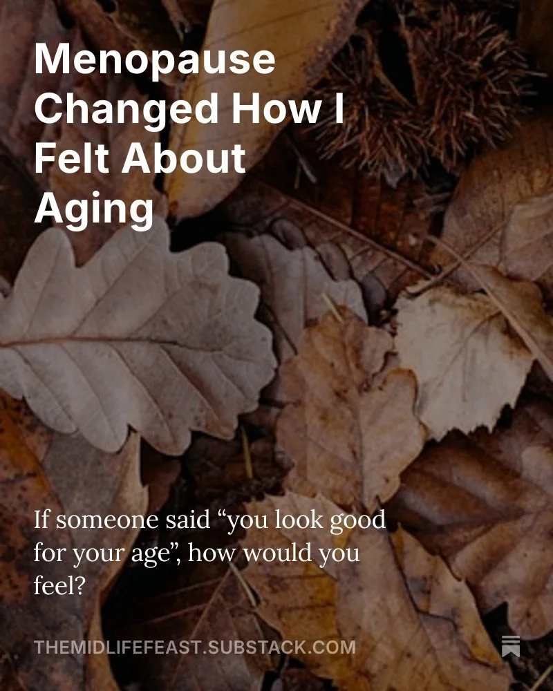 If I&rsquo;m being honest, changing my thoughts about aging have been harder than un-dieting from diet culture.

But as @agingbodyliberation and I discuss on the podcast this week, they are definitely related.

If you&rsquo;d like the link to the ful