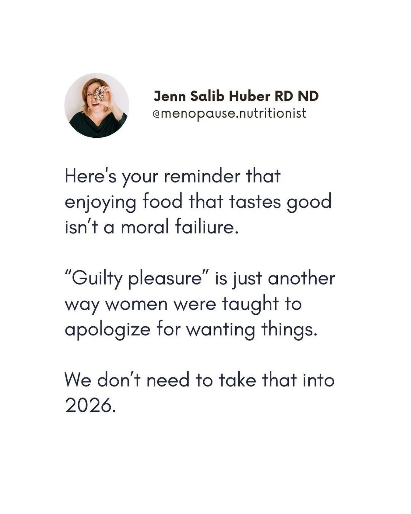 Who&rsquo;s with me? 🙋&zwj;♀️

Somewhere along the way, women were taught that enjoying food meant we were doing something wrong. 

That pleasure needed to be justified, desire needed to be managed, and liking the taste of something somehow reflecte