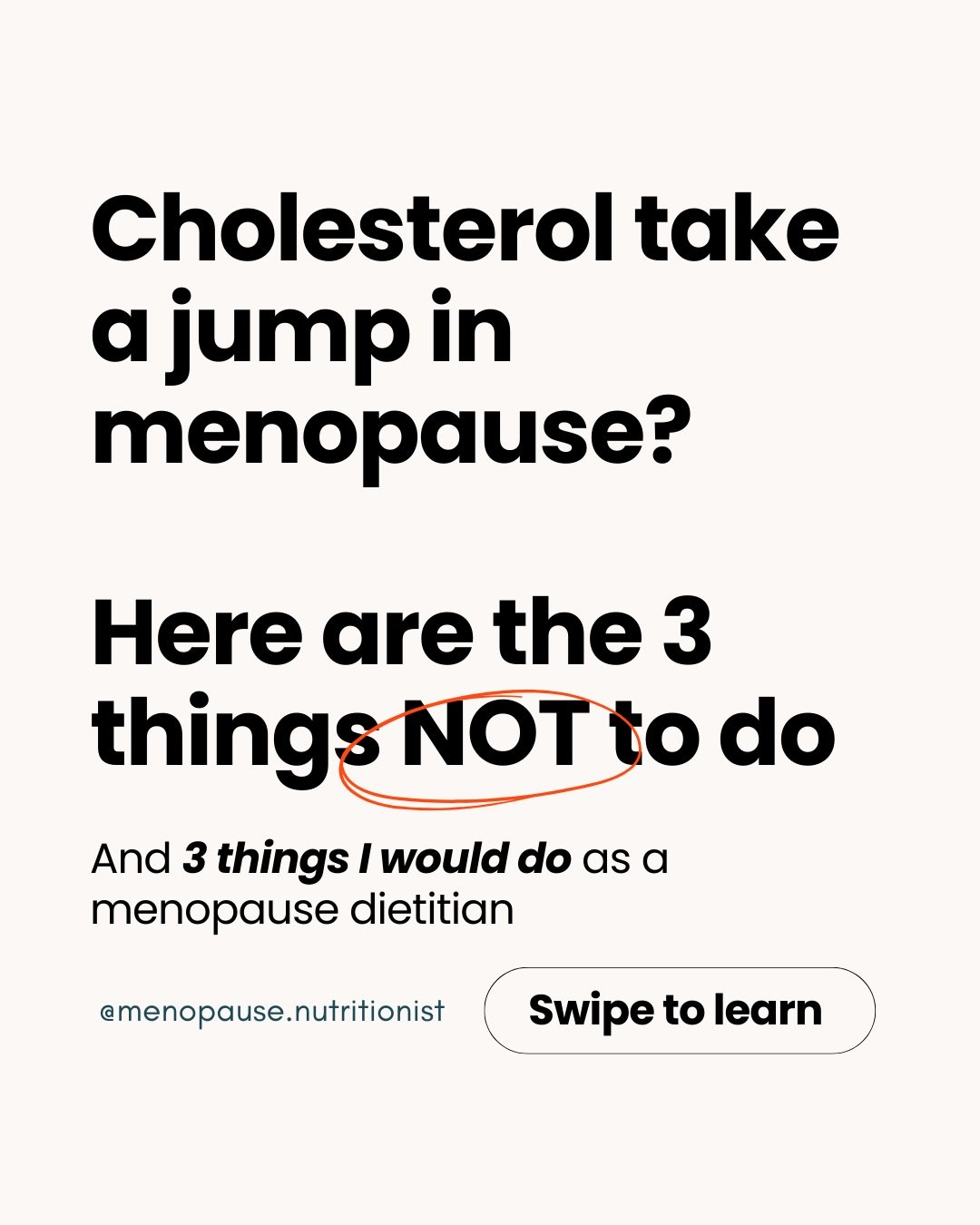 Read this 👆

Cholesterol numbers going up in menopause? 
It&rsquo;s one of the most common things I hear from women in midlife: &ldquo;My cholesterol jumped and I don&rsquo;t know what I&rsquo;m doing wrong.&rdquo;

This is a common side effect of t