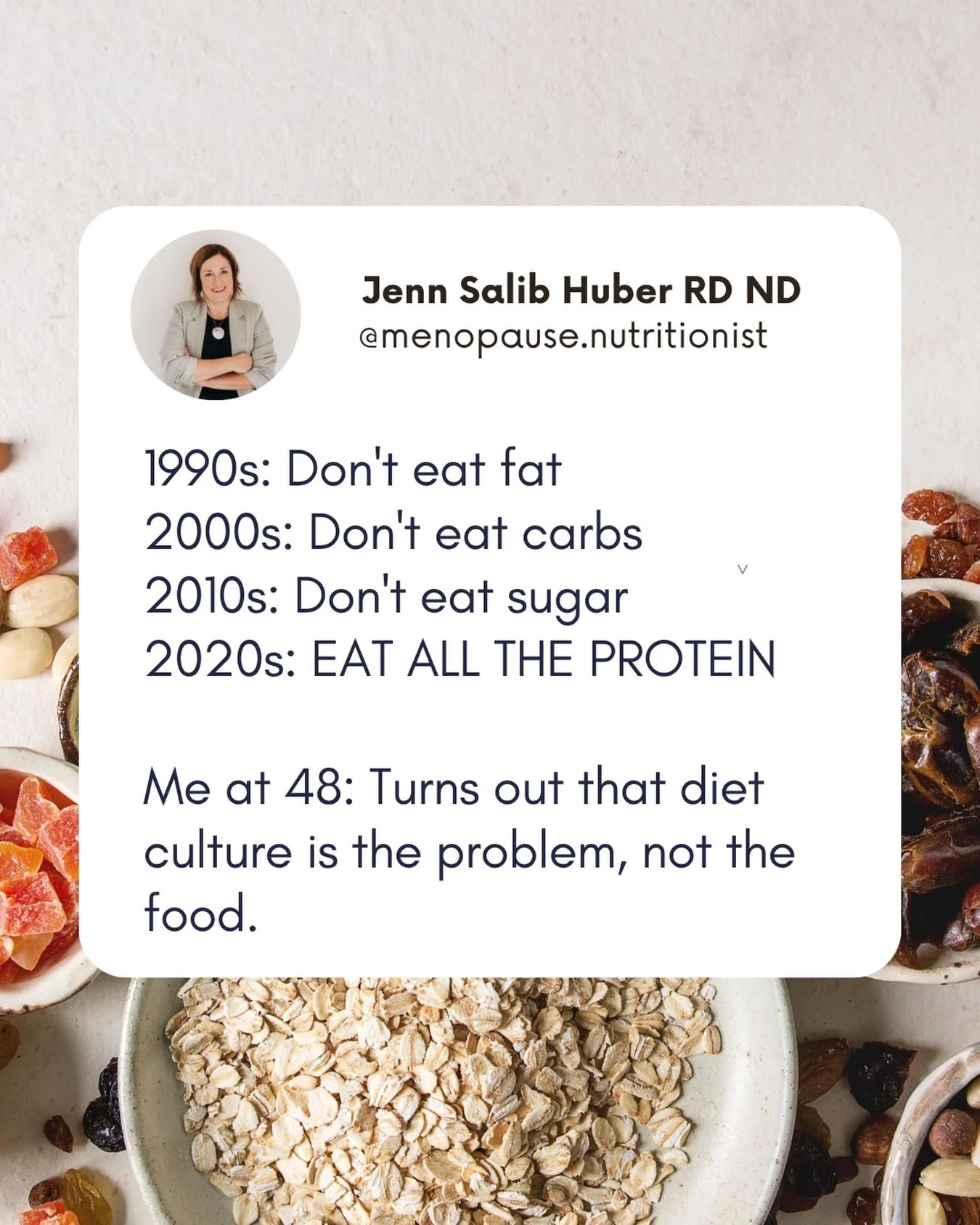 Who&rsquo;s with me? 🙌

We&rsquo;ve spent 30+ years trying to fix our bodies with food rules. What if we spent the next 30 trusting them instead? 😊

That shift from &ldquo;what should I eat?&rdquo; to &ldquo;what does my body need right now?&rdquo;