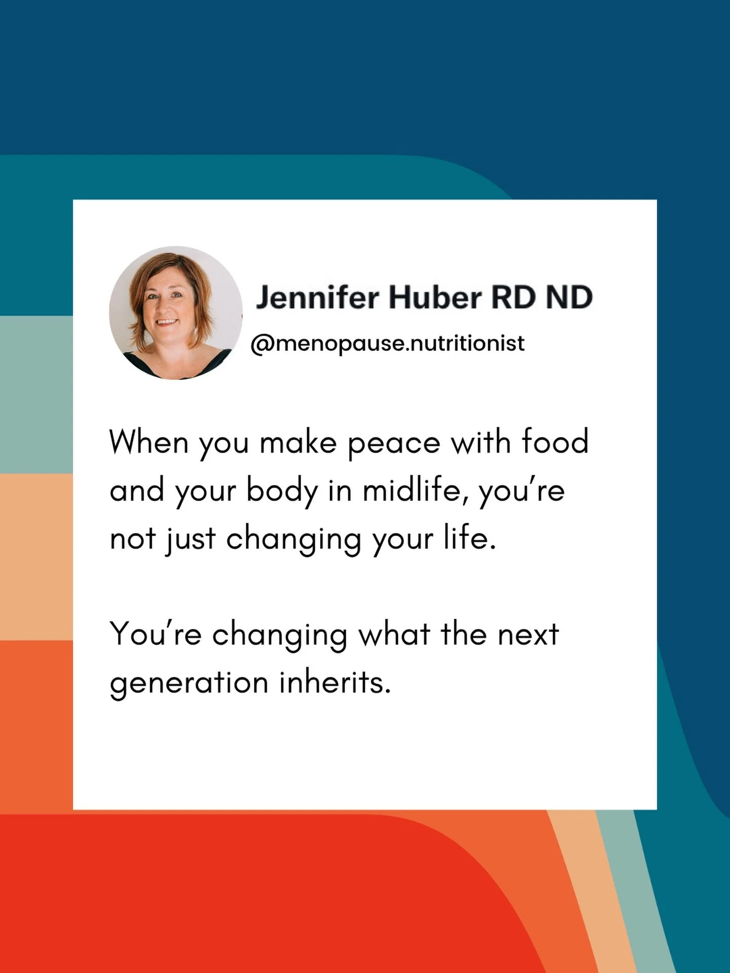 The work you do on your relationship with food and your body isn&rsquo;t just personal. 

It&rsquo;s generational.

Every time you choose curiosity over criticism, satisfaction over restriction, or trust over fear, you&rsquo;re rewriting the script f