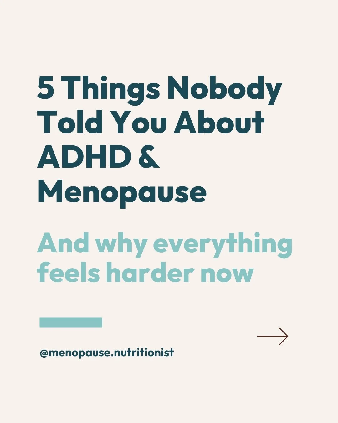 Do any of these surprise you?

Even I was surprised by number 4! 

I talked to @doctorhelenwall , a GP and menopause specialist, about the deep connection between hormones, ADHD, and why perimenopause unmasks it all.

Save this and share it with a fr