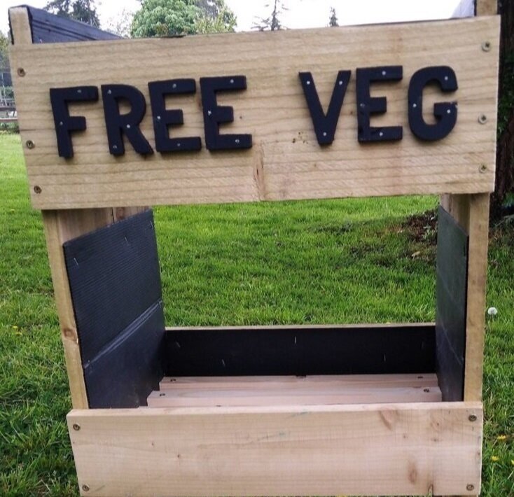 Giving away free veg