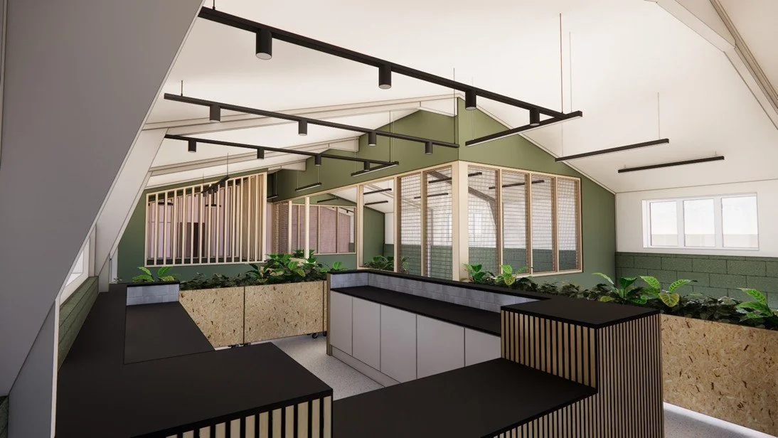 Architect's design of The Bridge at Church Farm