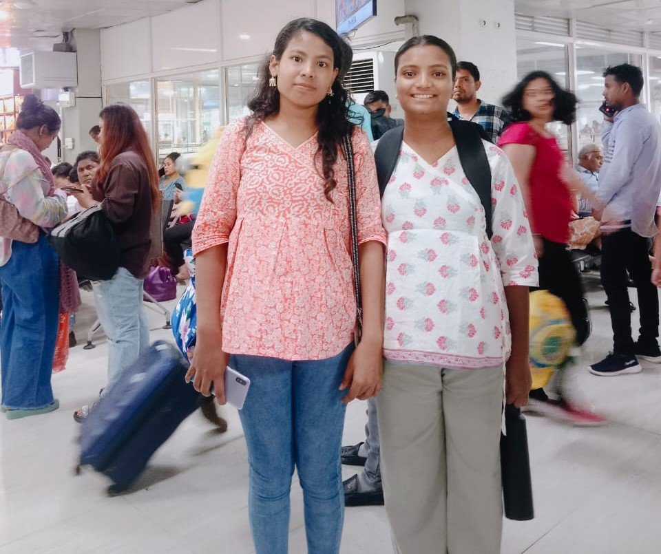 Rubina and Saroja flight to chennai for placment .jpg