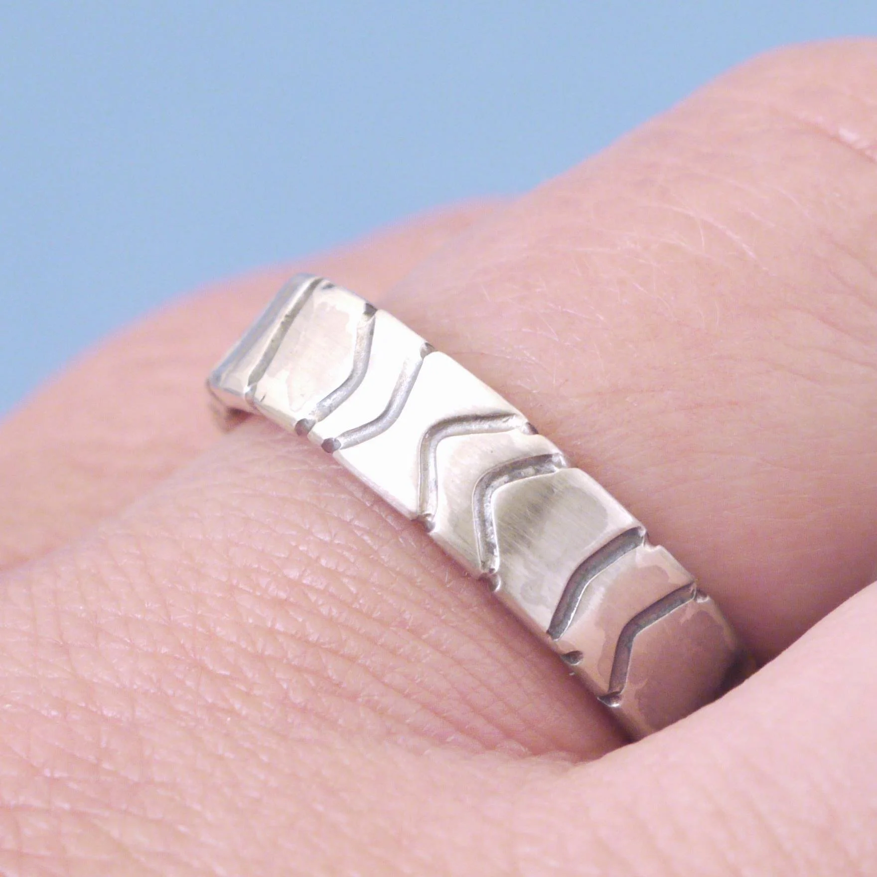 Ring Silberstreif hell