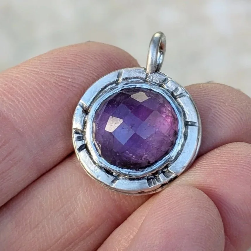 Amethyst Anhänger rund