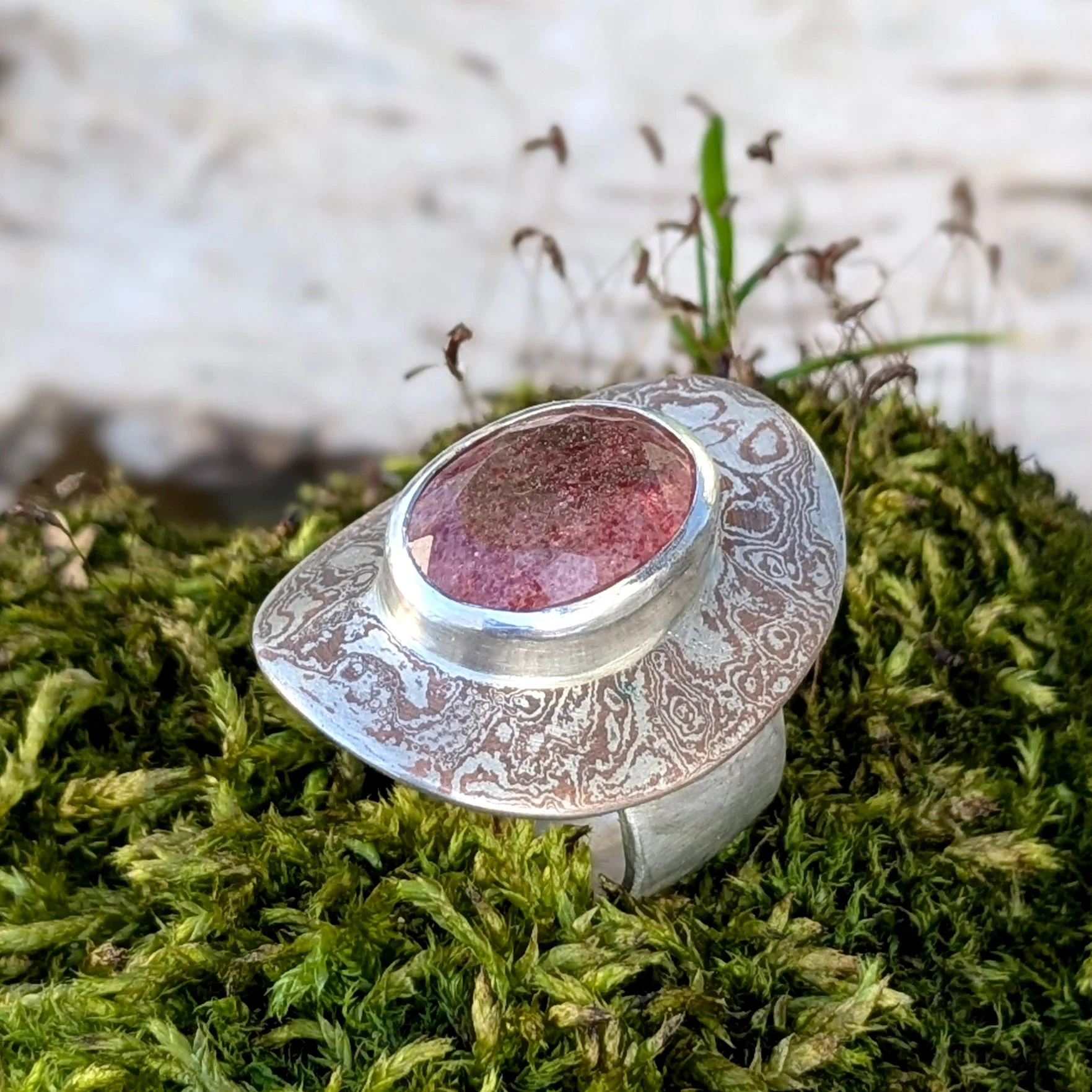 Cocktail Ring Mokume Cu Ag Himbeer Quarz Natur.jpg