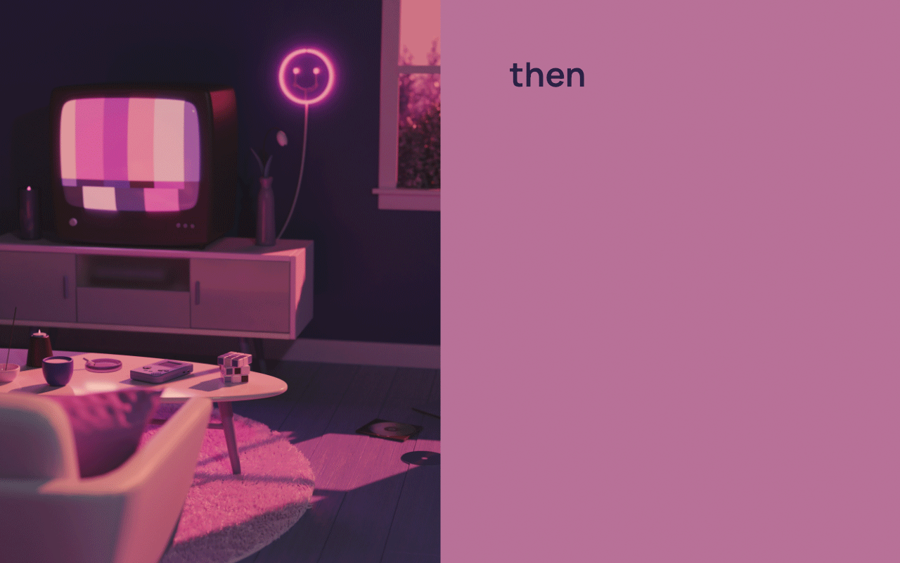 A pair of digital artworks exploring the past and the future. Digital illustration is combined with frontend development to create an interactive experience. View the project at thenonwards.yasmins.site.