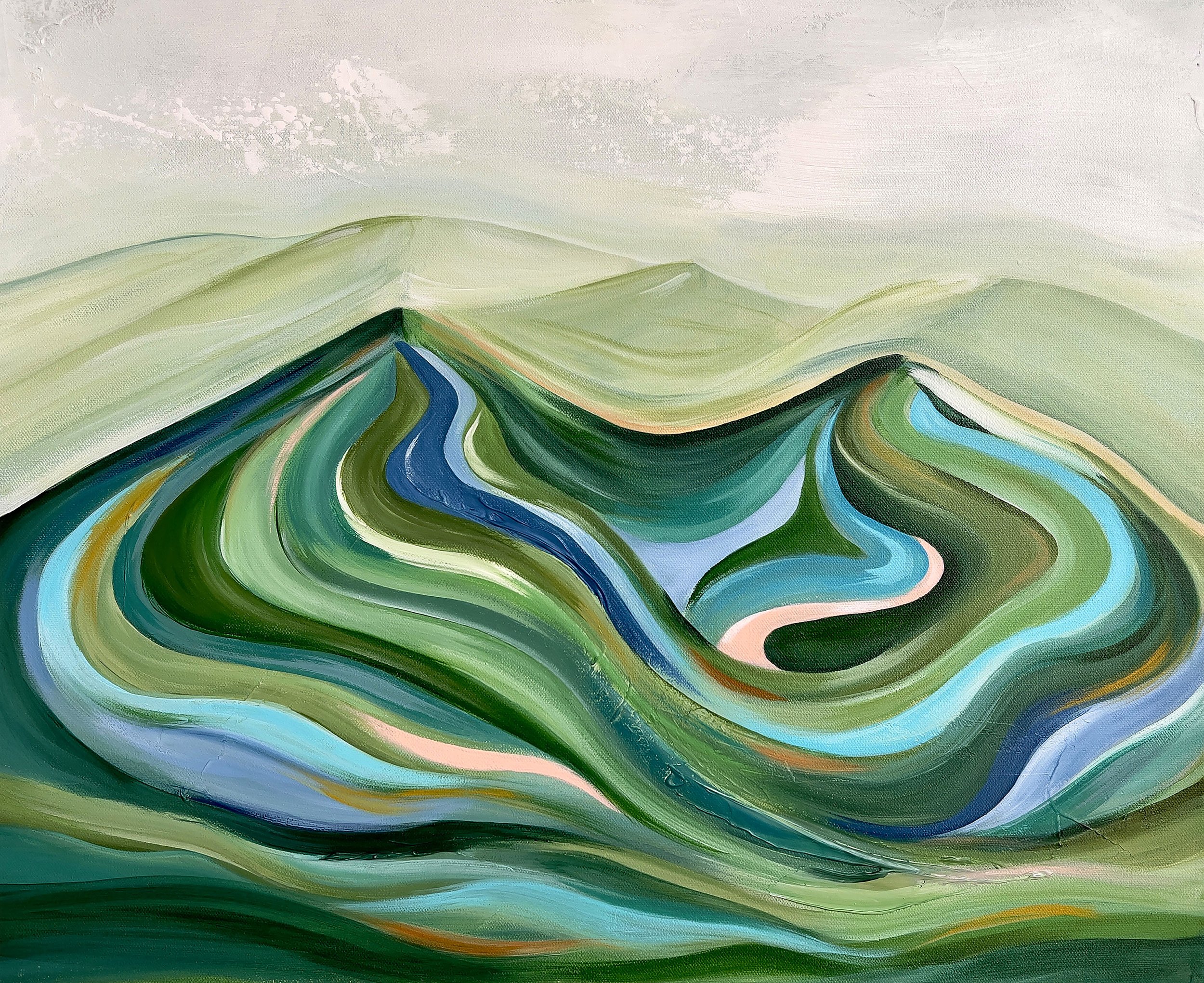 20"X24" - Tandem Bliss - Acrylic on canvas