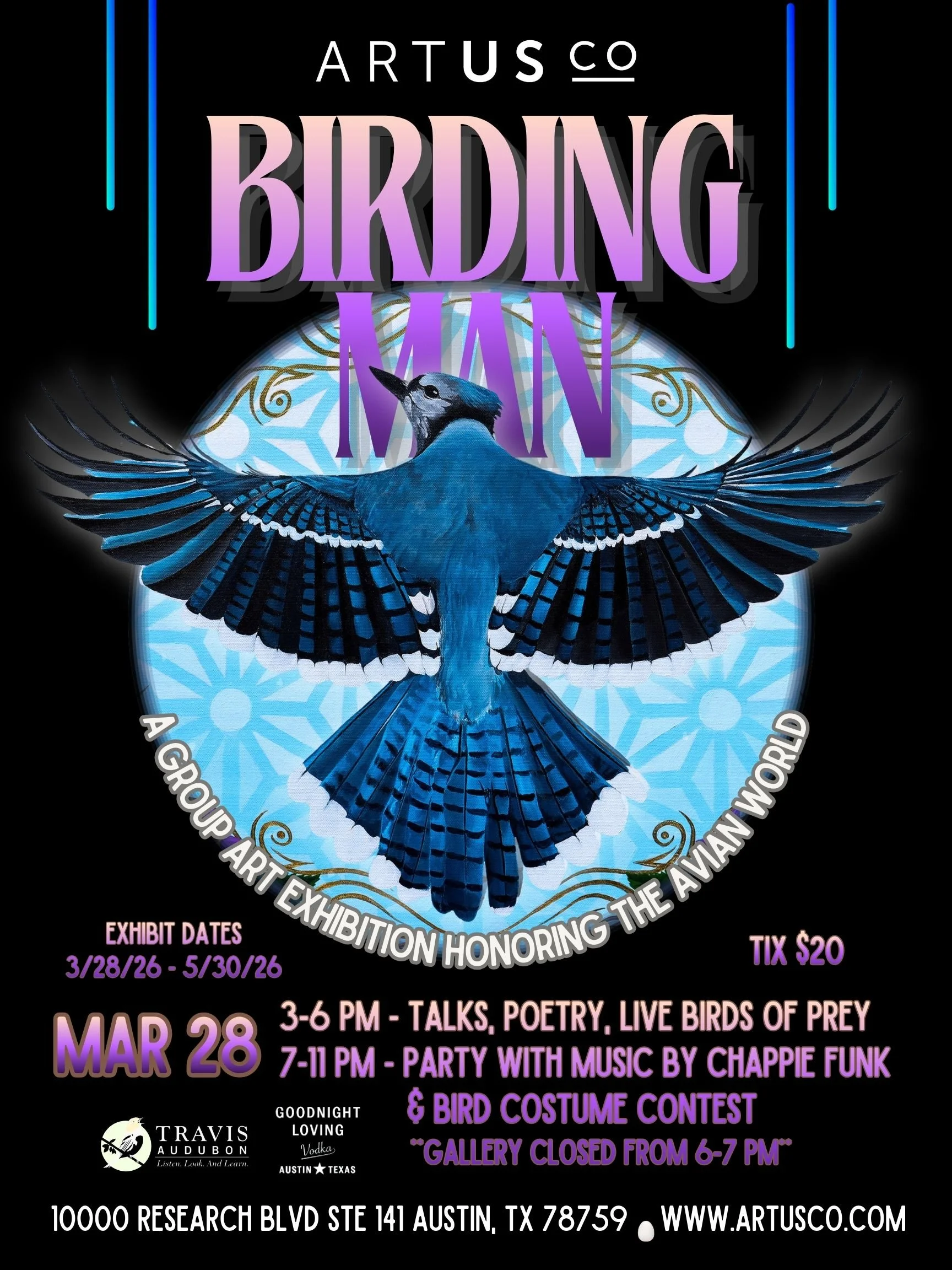 Birding Man Opening Reception at ArtUs Co