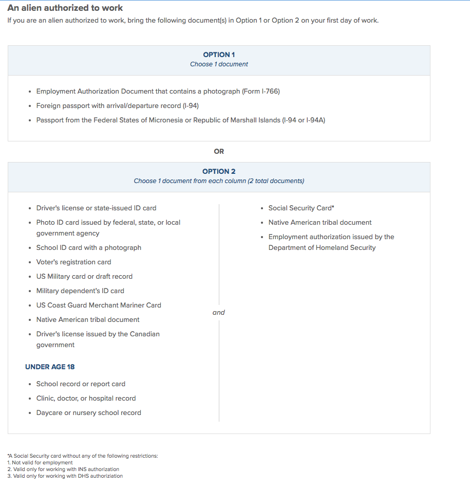 This includes anyone who is authorized to work in the United States but is not a United States citizen, United States national, or lawful permanent resident.