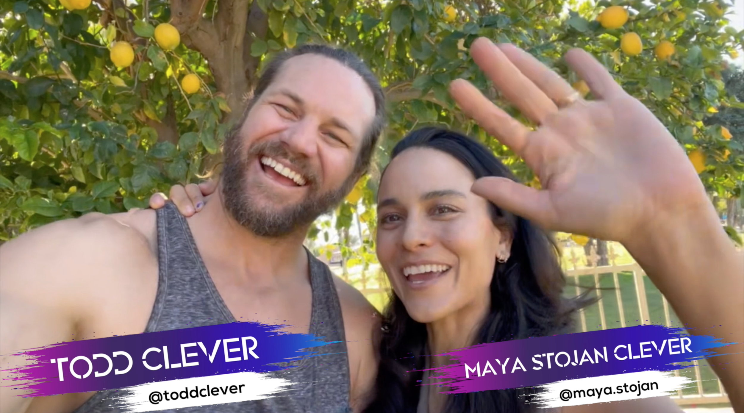 Maya Stojan and Todd Clever celebrating 50 episodes of The Grizzly Podcast
