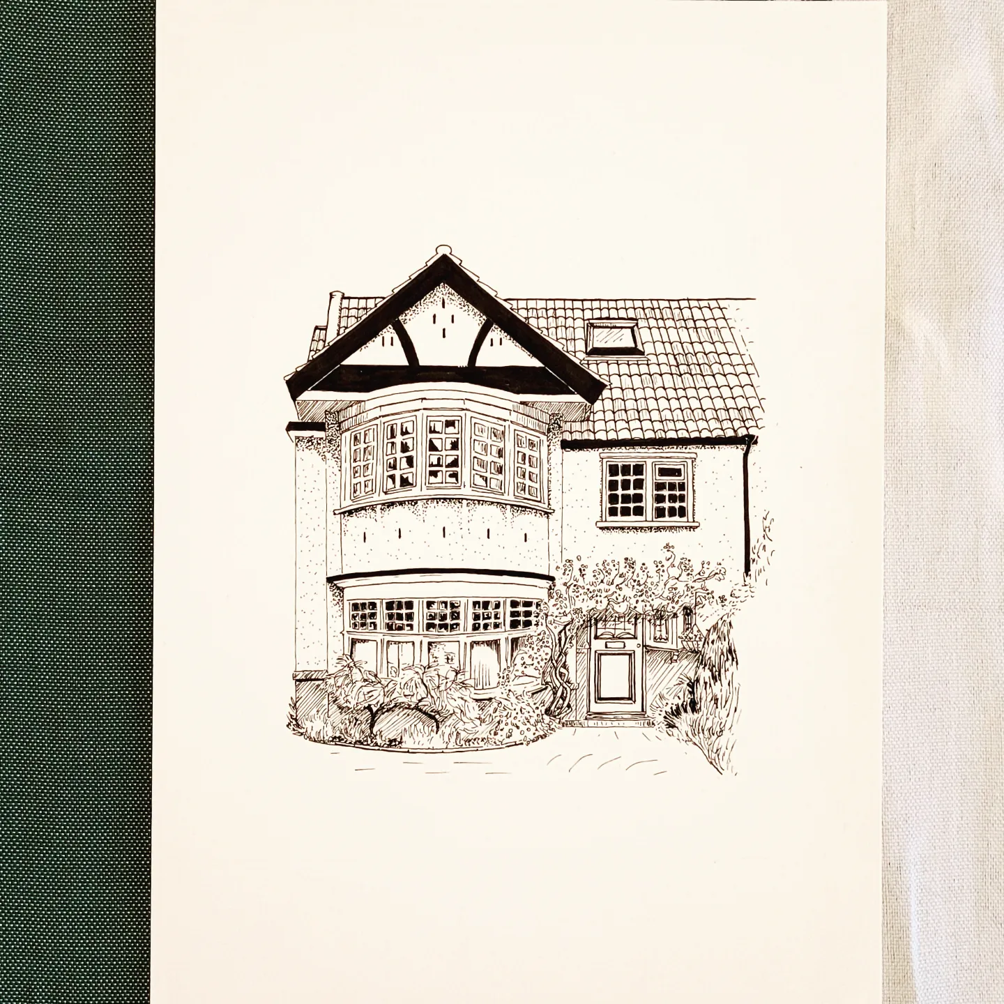 House Pencil Sketch Print - Make it with Words