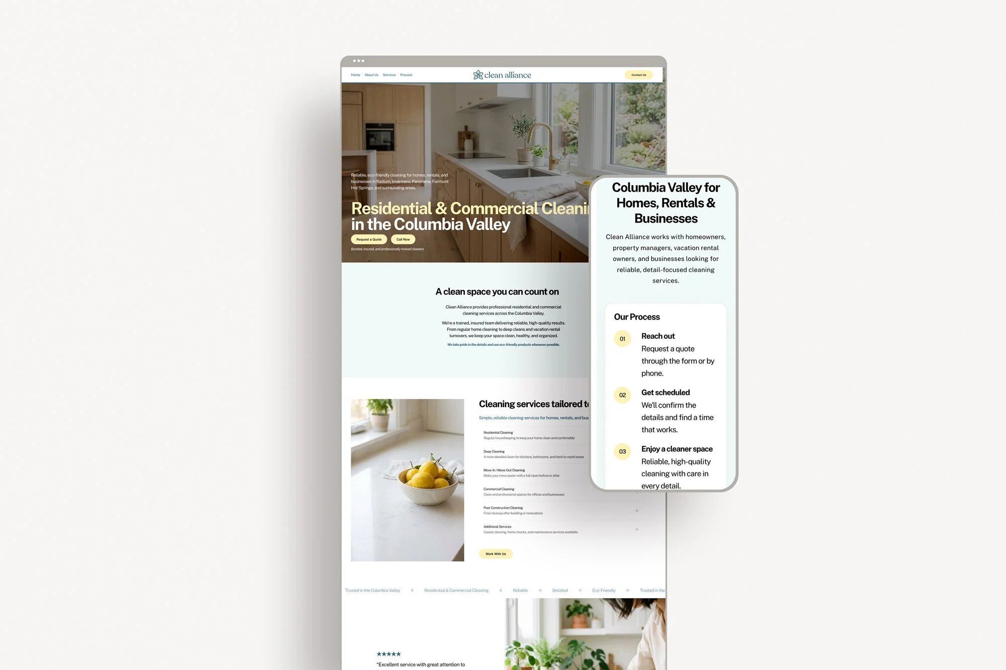 Clean Alliance | Brand Identity & One-Page Website | Wilde House Studio