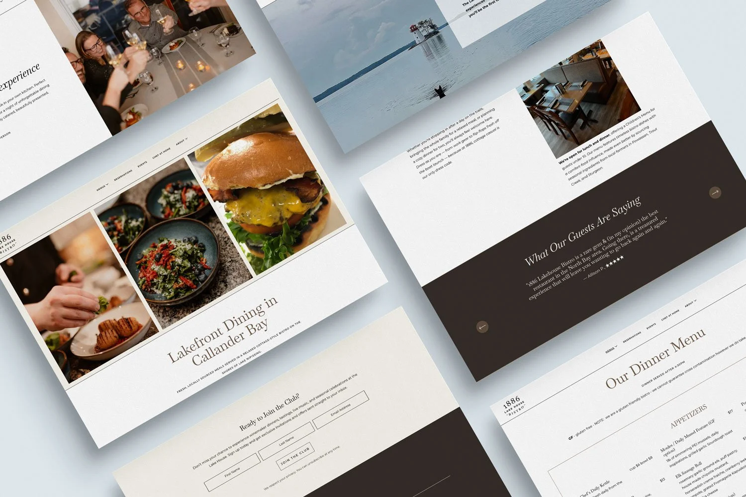 1886 Lake House Bistro Website Design Case Study